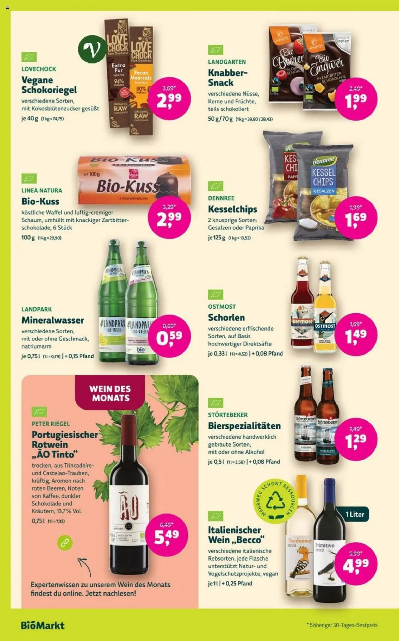 Denns BioMarkt Angebote – gültig ab 24.09.2025 | Seite: 10 | Produkte: Rotwein, Paprika, Wein, Chips