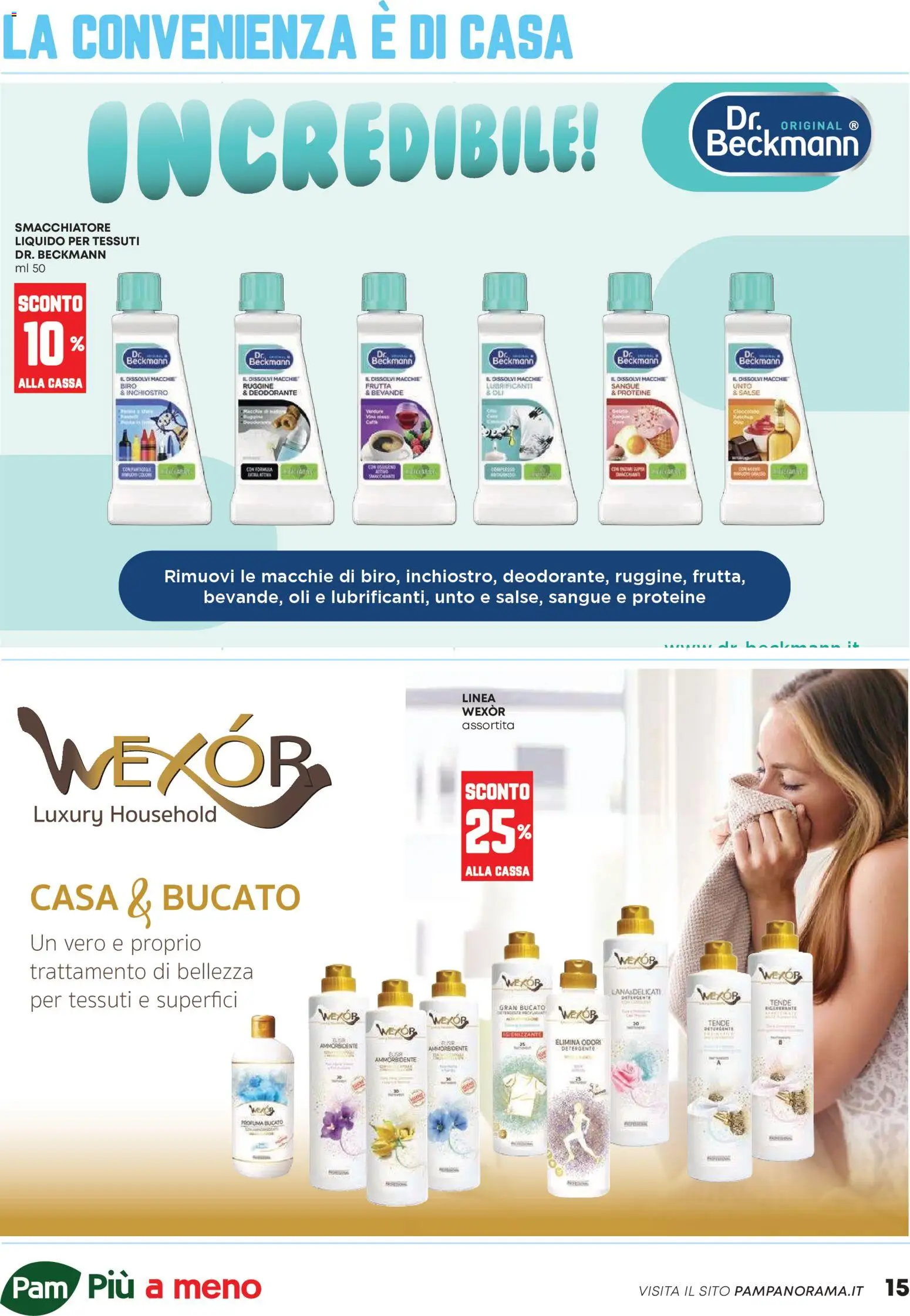 Volantino PAM del 15.01.2026 | Pagina: 15 | Prodotti: Cioccolato, Deodorante, Ammorbidente, Detergente