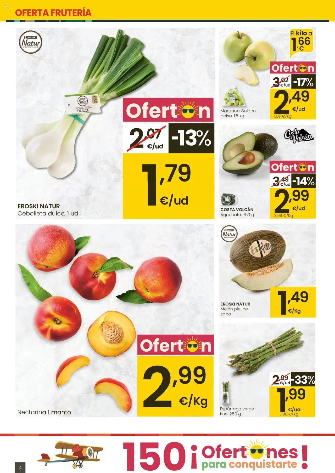 Eroski - Para conquistarte Mercat │ válido desde el 12.06.2025 | Página: 4 | Productos: Φορτιστής, Manzana, Apple, Bolsa