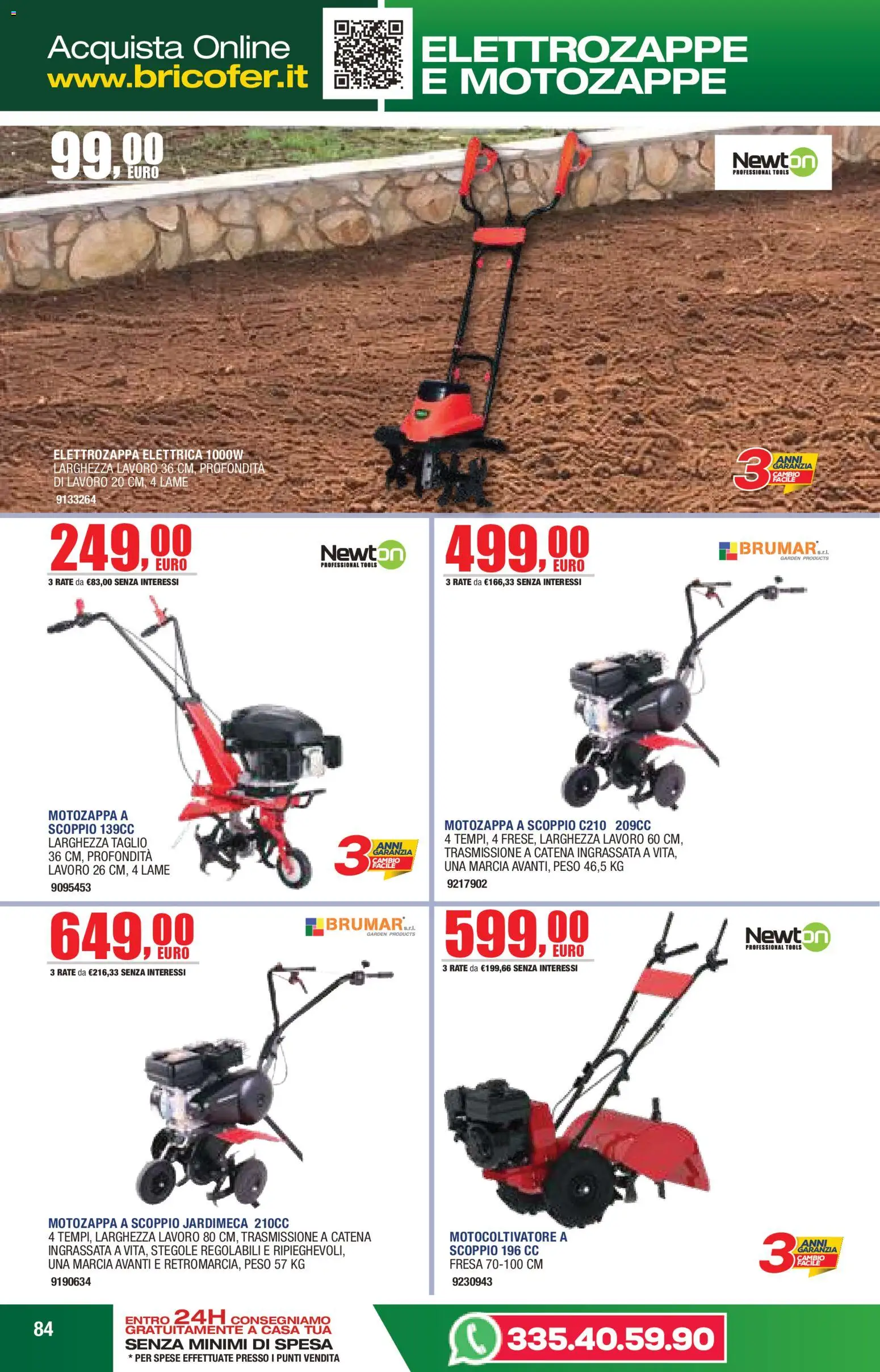 Volantino Bricofer del 14.04.2026 | Pagina: 84 | Prodotti: Motozappa