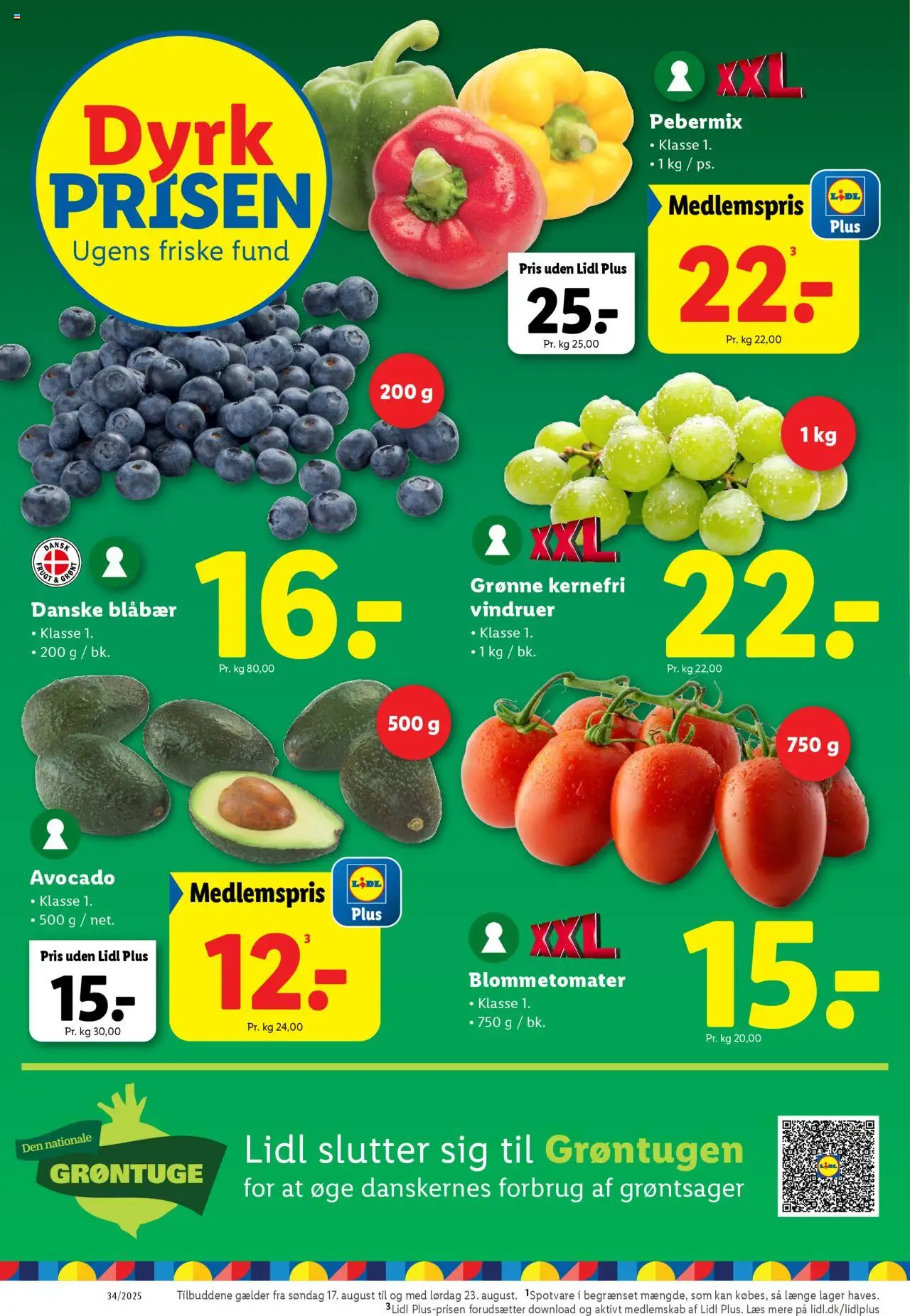Lidl Tilbudsavis gyldig fra 17.08.2025 | Side: 2 | Produkter: Blåbær, Avocado, Vindruer, Søm