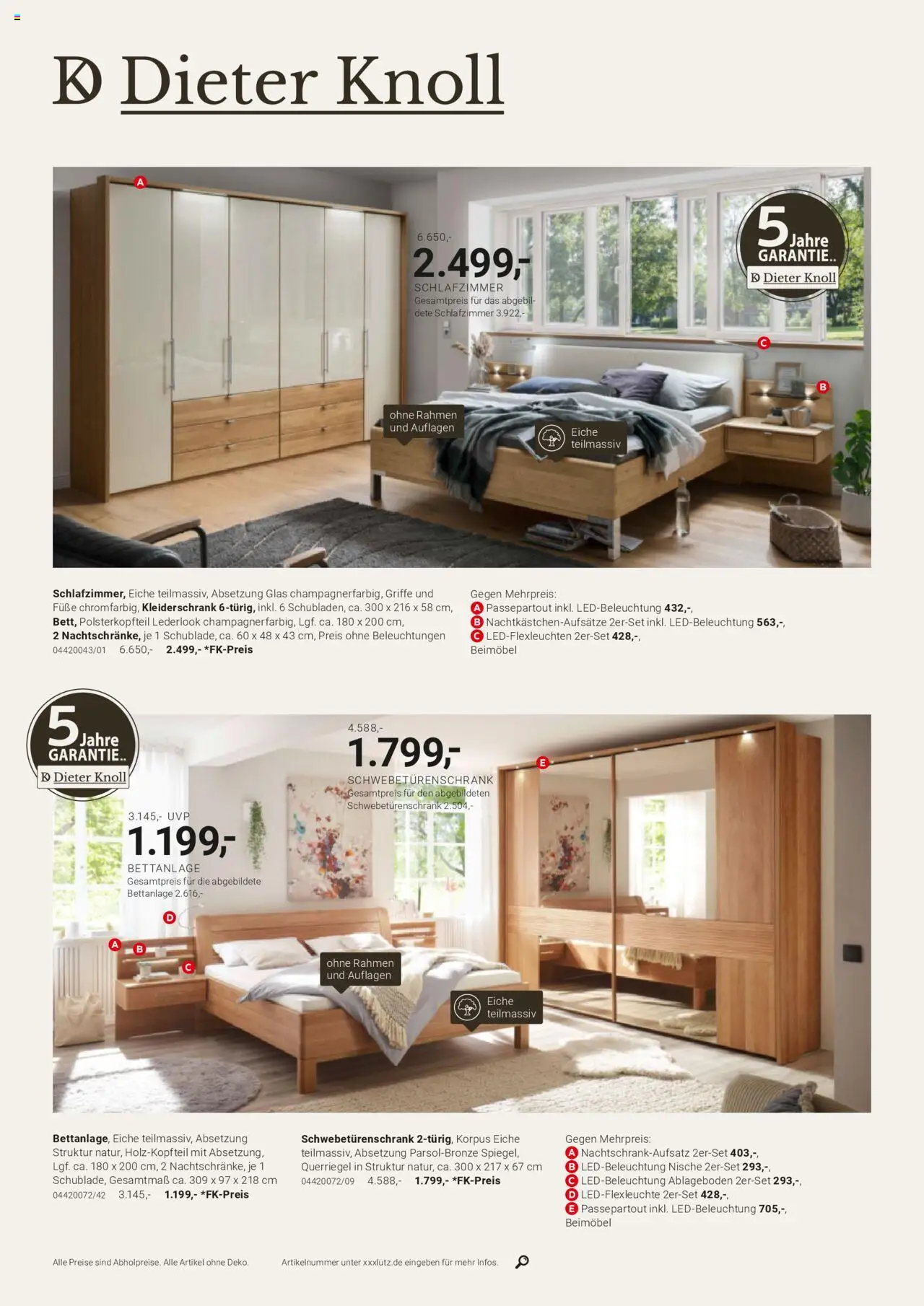 XXXL Lutz Dieter Knoll Spezial - gültig ab dem 04.08.2025 | Seite: 18 | Produkte: Kleiderschrank, Schwebetürenschrank