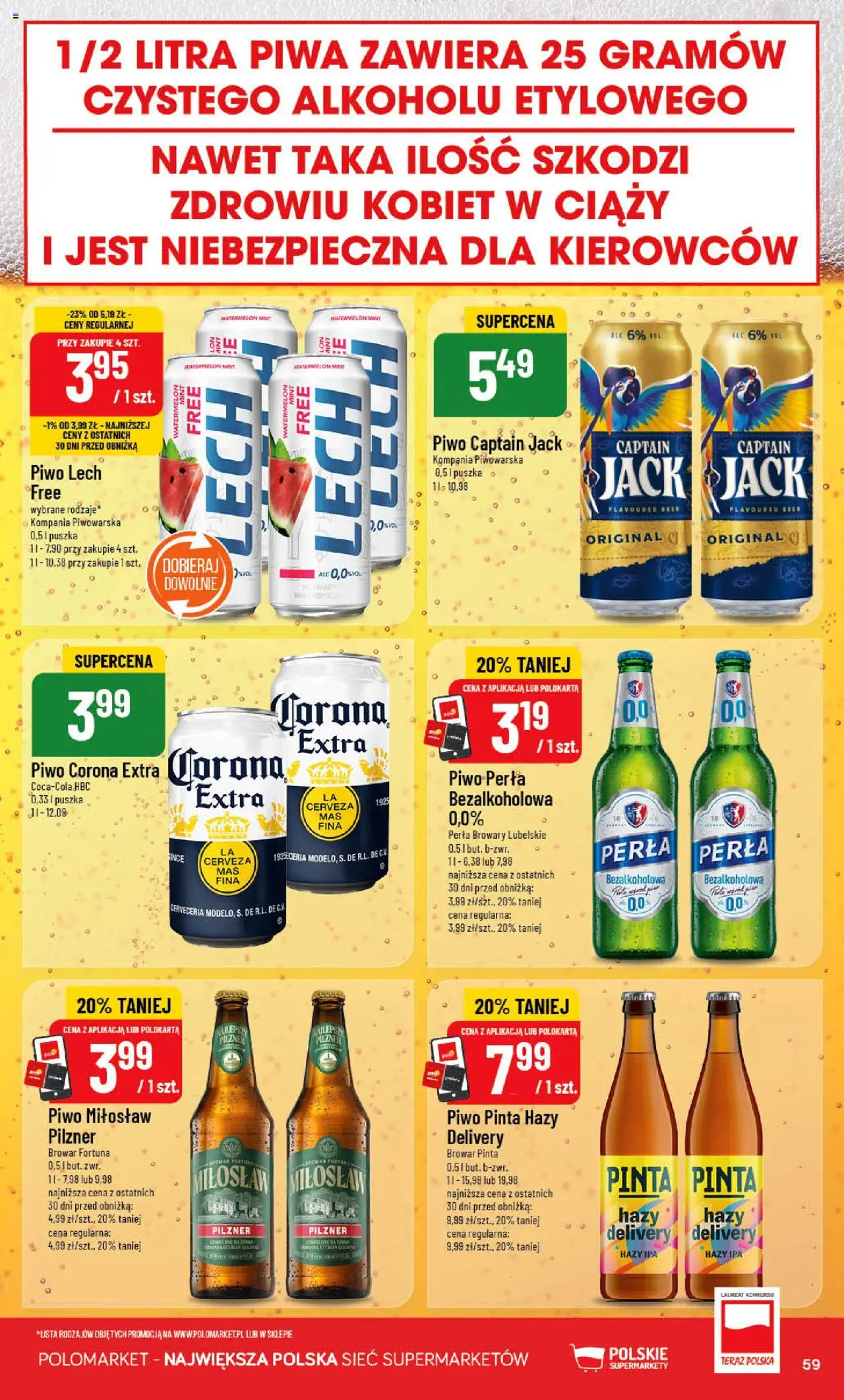 POLOmarket Gazetka od 28.05.2025 | Strona: 59 | Produkty: Piwo perła, Piwo