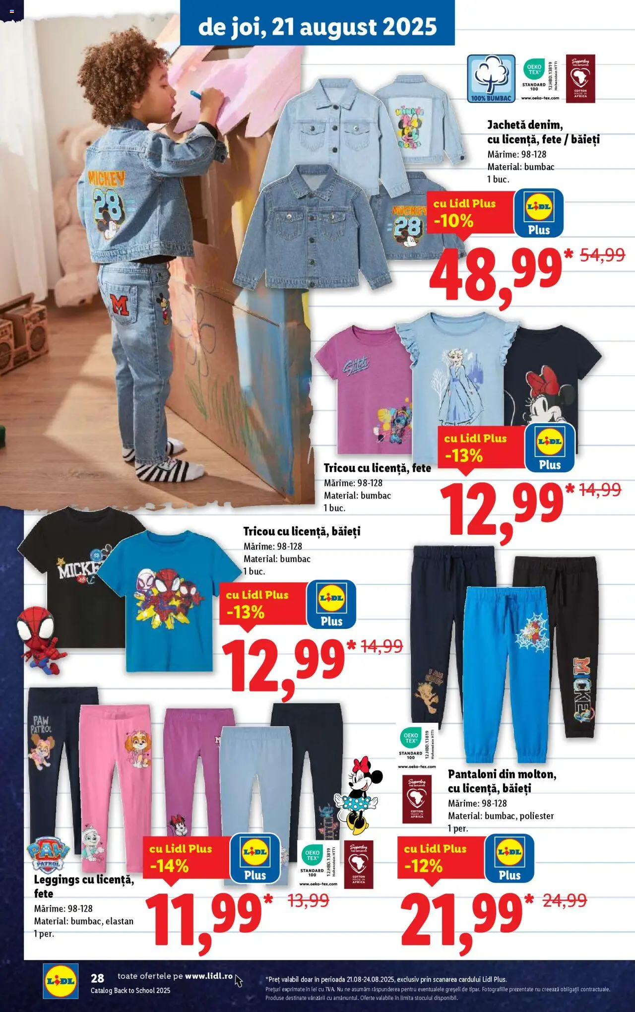 Lidl - Din nou la școală! – valabil de la 11.08.2025 | Pagină: 28 | Produse: Jachetă, Tricou, Pantaloni