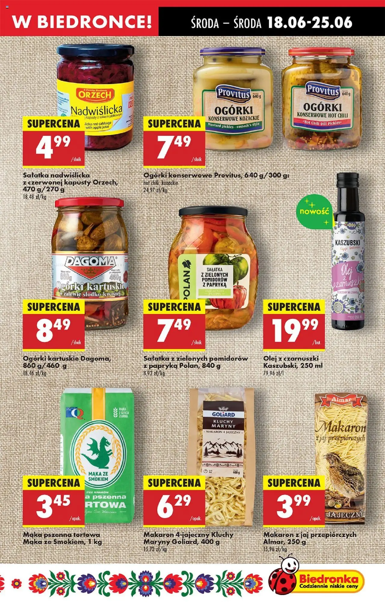 Biedronka gazetka - Oferta W tym tygodniu od 18.06.2025 | Strona: 45 | Produkty: Chili, Olej, Makaron, Sałatka