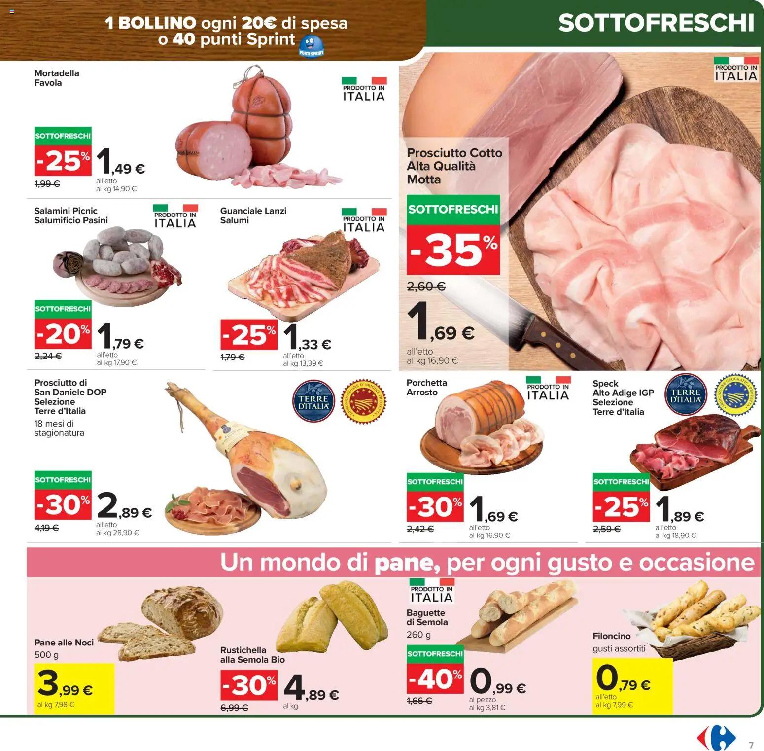 Volantino Carrefour del 15.01.2026 | Pagina: 7 | Prodotti: Arrosto, Prosciutto Cotto, Prosciutto, Guanciale