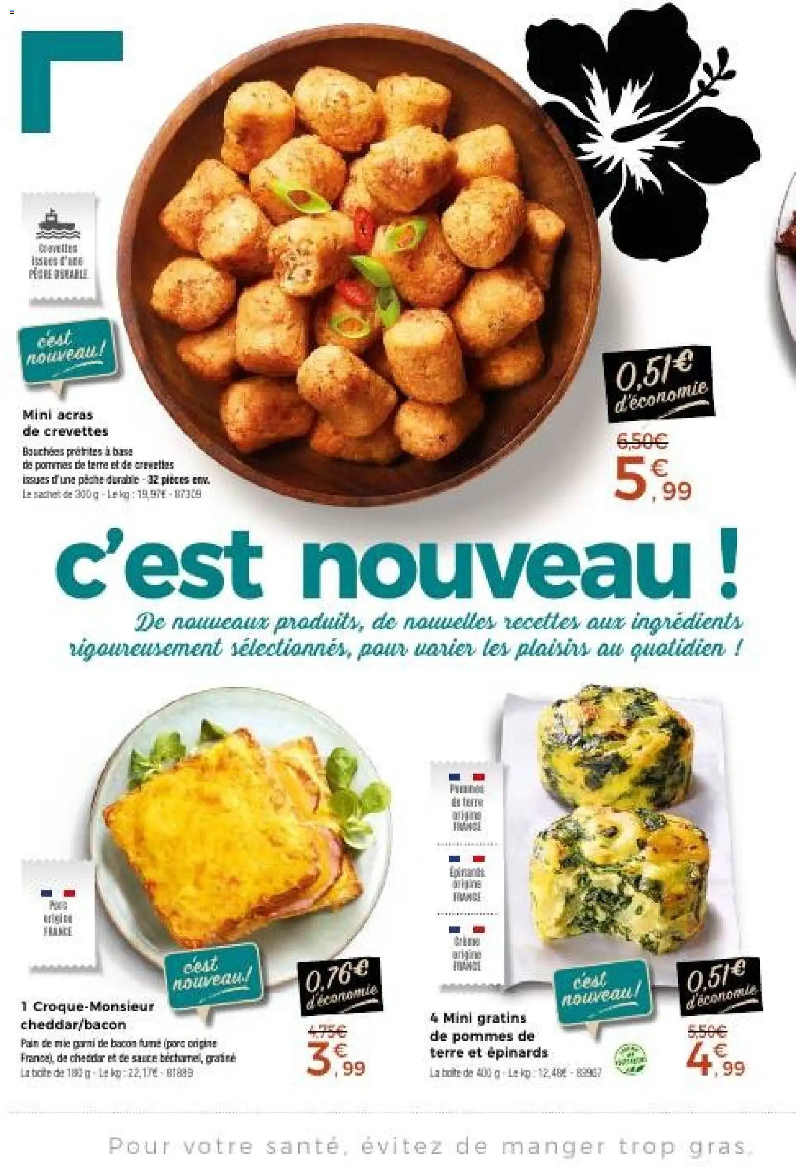 {H1} | Page: 4 | Produits: Base, Crevettes, Pain de mie, Pommes