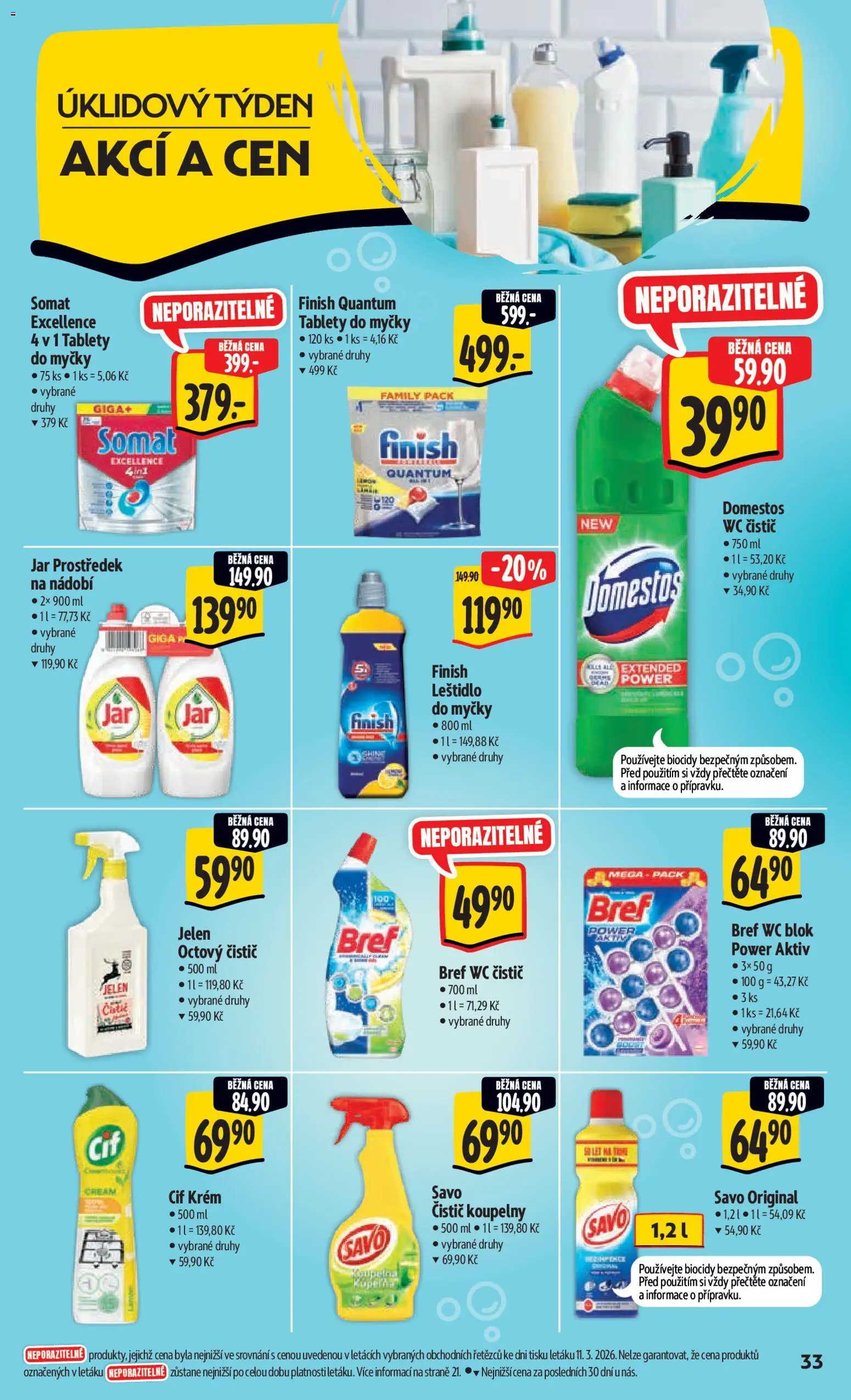 Albert leták - Hypermarket od 18.03.2026 | Strana: 41 | Produkty: Tablety do myčky, Wc blok, Nádobí, Domestos