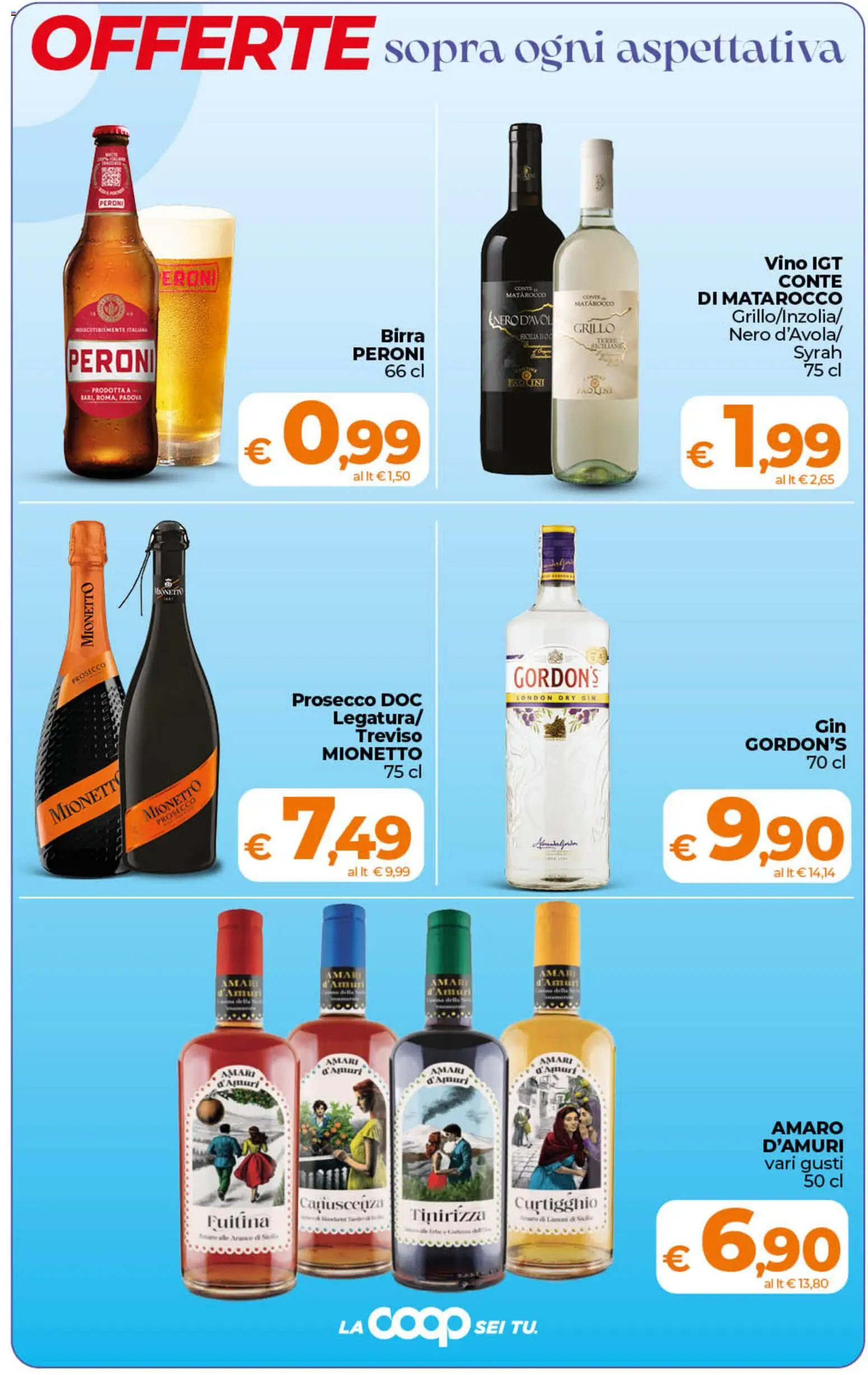 Volantino Ipercoop del 07.04.2026 | Pagina: 7 | Prodotti: Birra, Gin, Prosecco, Amaro