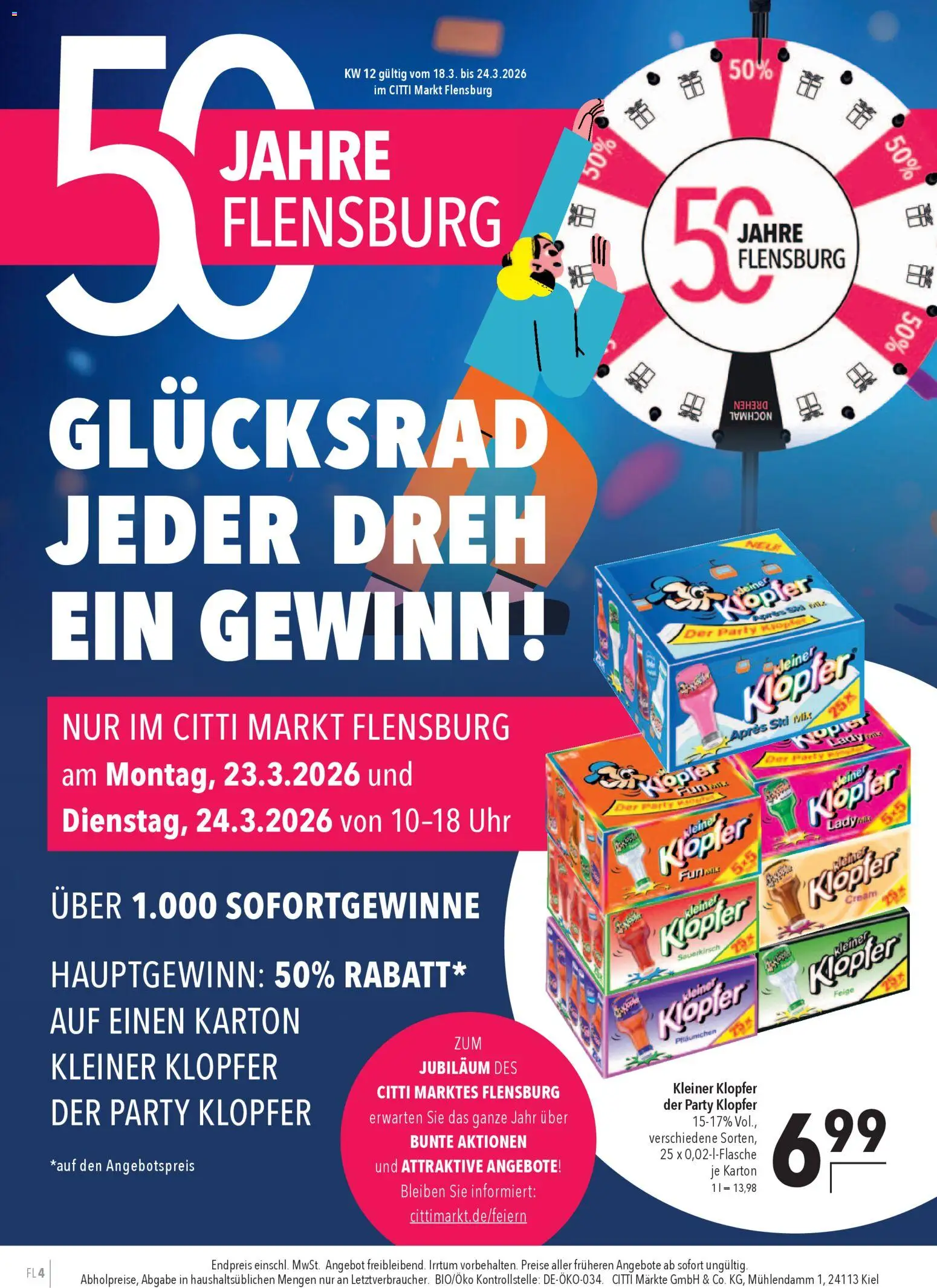 CITTI Markt 50 Jahre Flensburg – gültig ab 18.03.2026 | Seite: 4 | Produkte: Ski, Uhr