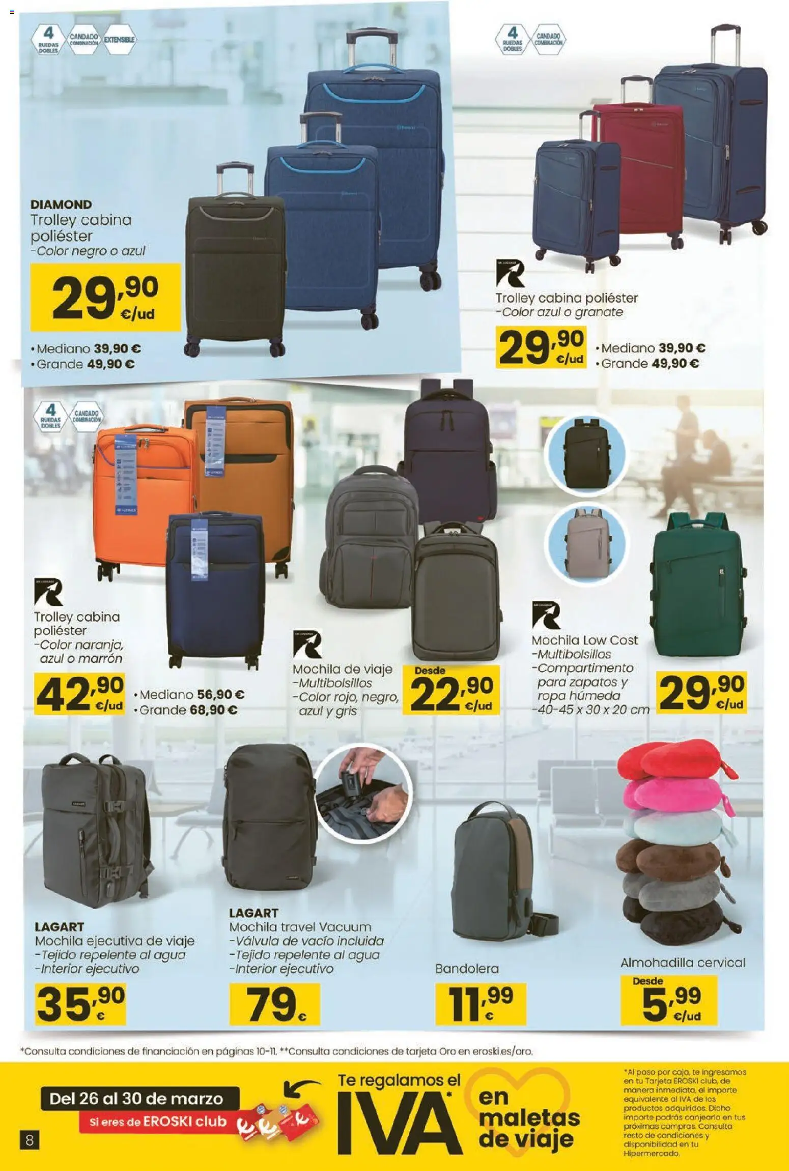 Eroski - Moda primavera-verano 2026 │ válido desde el 26.03.2026 | Página: 8 | Productos: Mochila, Té, Ropa