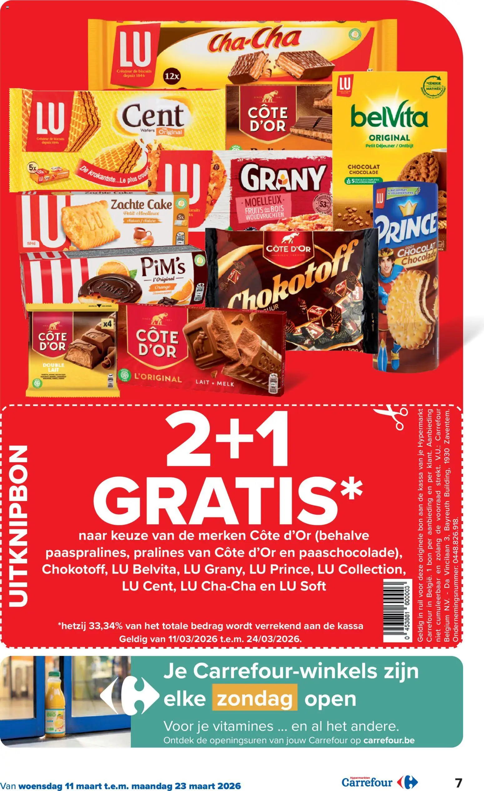 {H1} | Pagina: 7 | Producten: Belvita, Cake, Melk, Chocolade