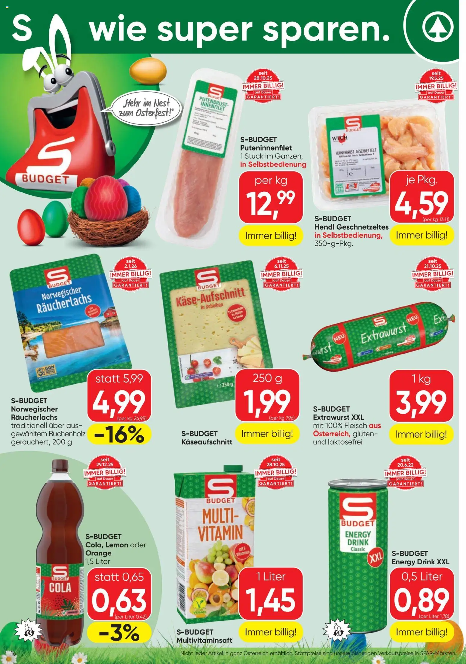 Spar - Flugblatt gültig ab 12.03.2026 | Seite: 16 | Produkte: Wurst