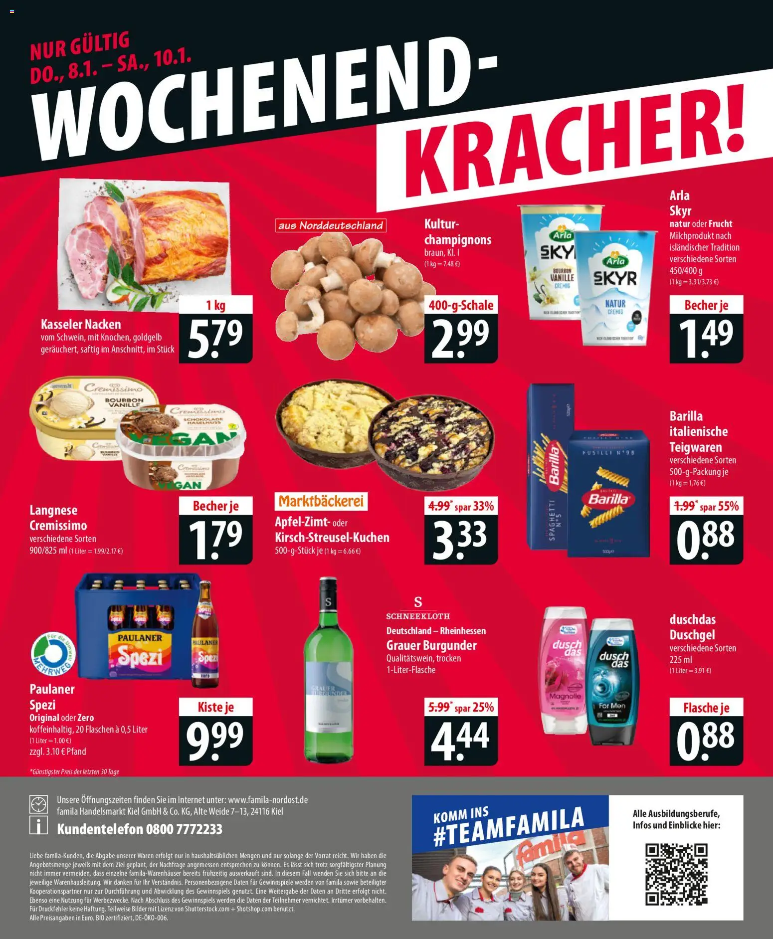 Famila Prospekt 	 – gültig ab 05.01.2026 | Seite: 24 | Produkte: Cremissimo, Skyr, Duschgel, Bourbon