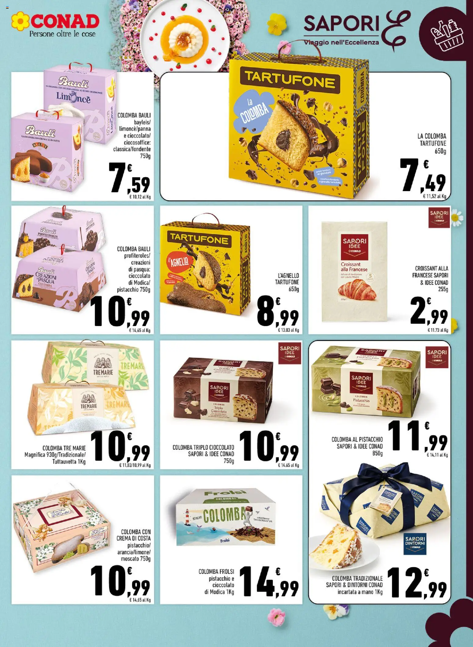 Volantino Conad del 25.03.2026 | Pagina: 3 | Prodotti: Crema, Cioccolato, Panna, Croissant