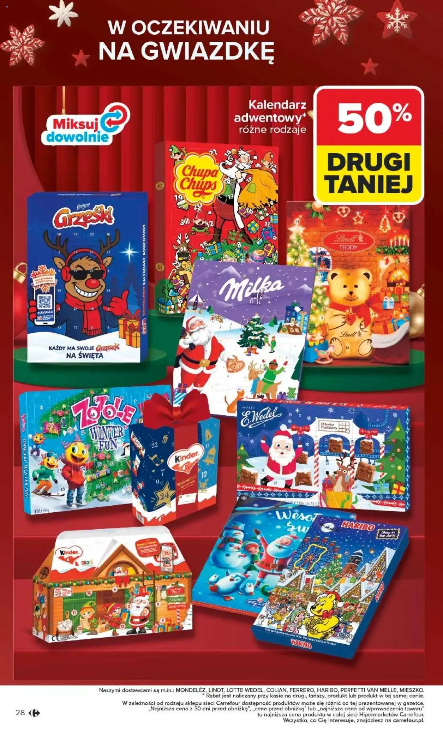 Carrefour Gazetka - Święta spełnionych marzeń od 10.11.2025 | Strona: 29 | Produkty: Kalendarz adwentowy, Kalendarz, Milka