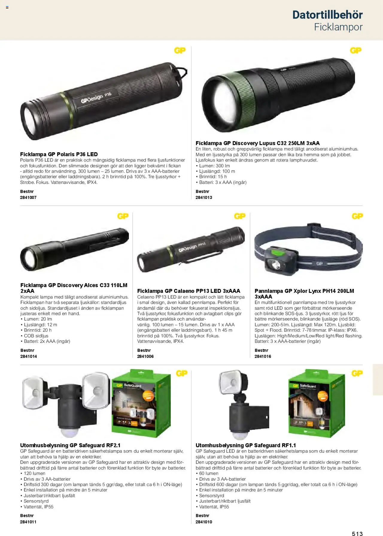 Office Depot reklamblad aktuell från 01.02.2025 | Sida: 515 | Produkter: Batterier, Lampa, Ficklampa, Ljus