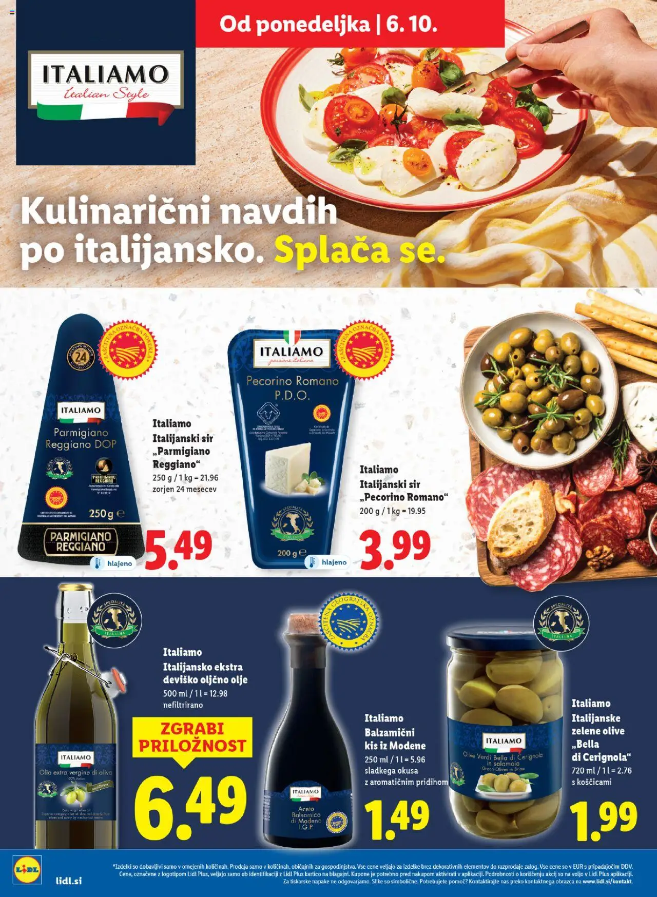 Novi Lidl katalog ponudbe – veljaven od 02.10.2025 | Stran: 48 | Izdelki: Oljčno olje, Kis, Sir, Olje