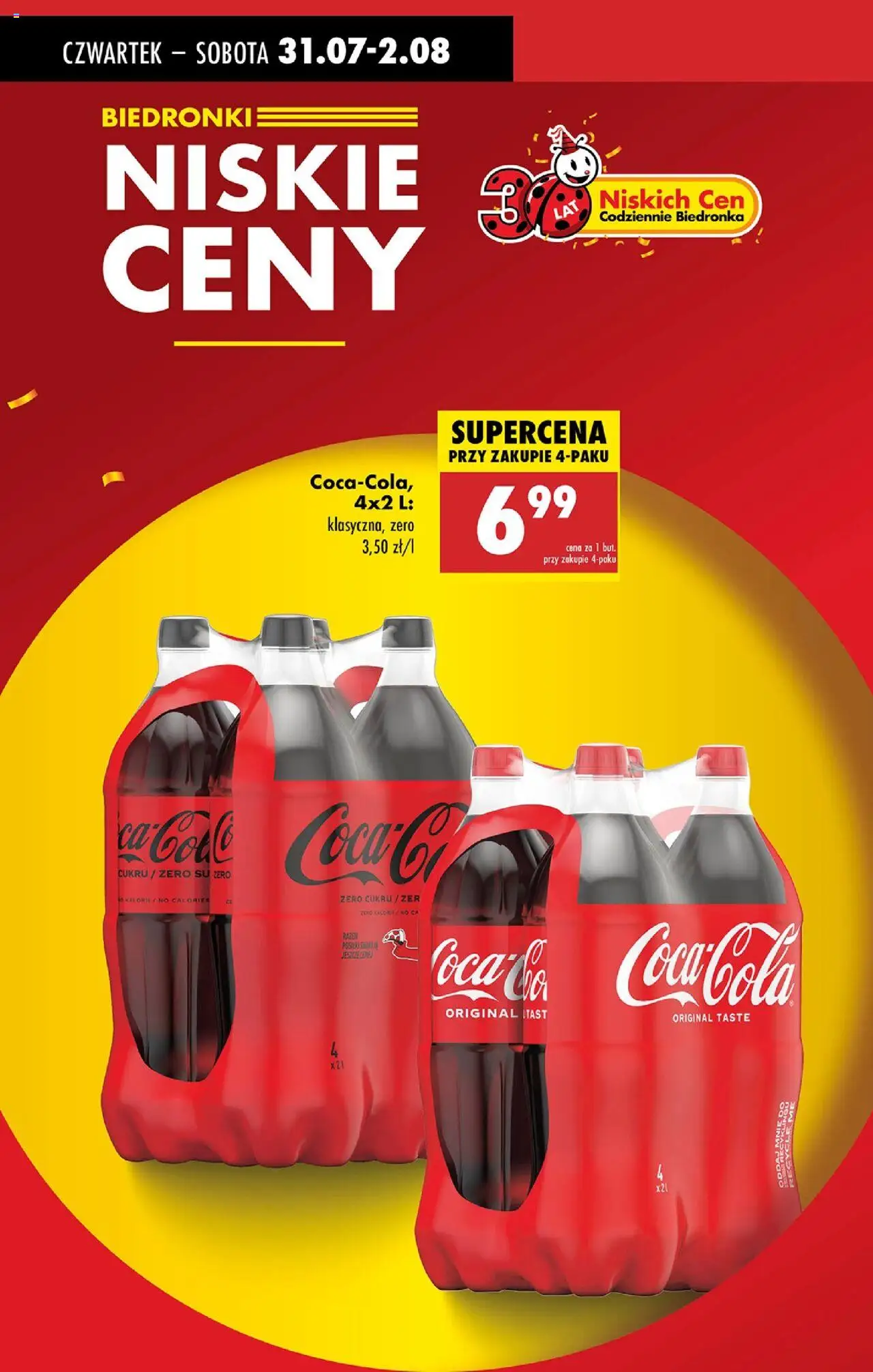 Biedronka gazetka - Oferta W tym tygodniu od 31.07.2025 | Strona: 17 | Produkty: Coca cola