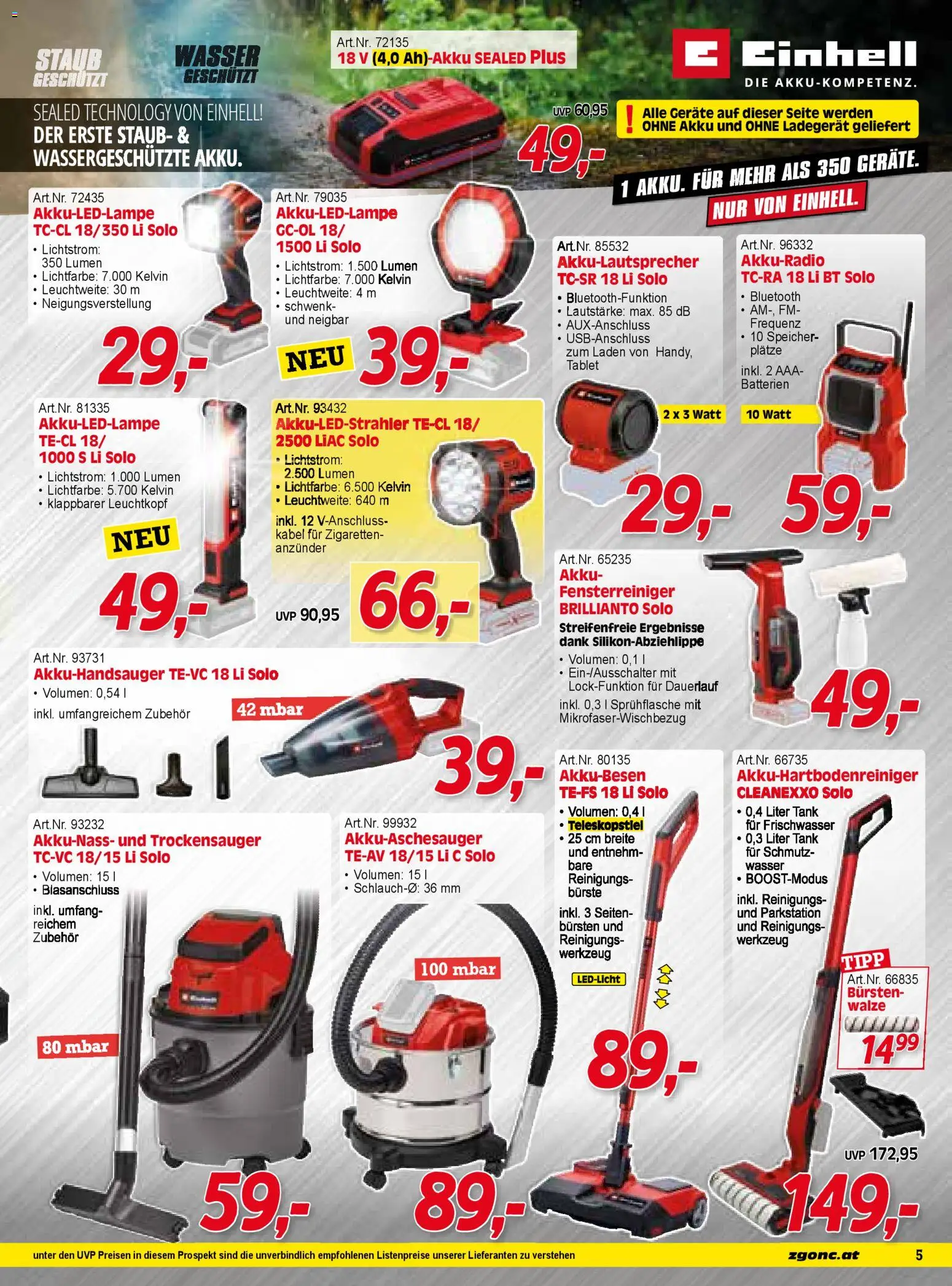 Zgonc - Flugblatt November I 2025 gültig ab 30.10.2025 | Seite: 5 | Produkte: Wasser, Tablet, Kabel, Bürste