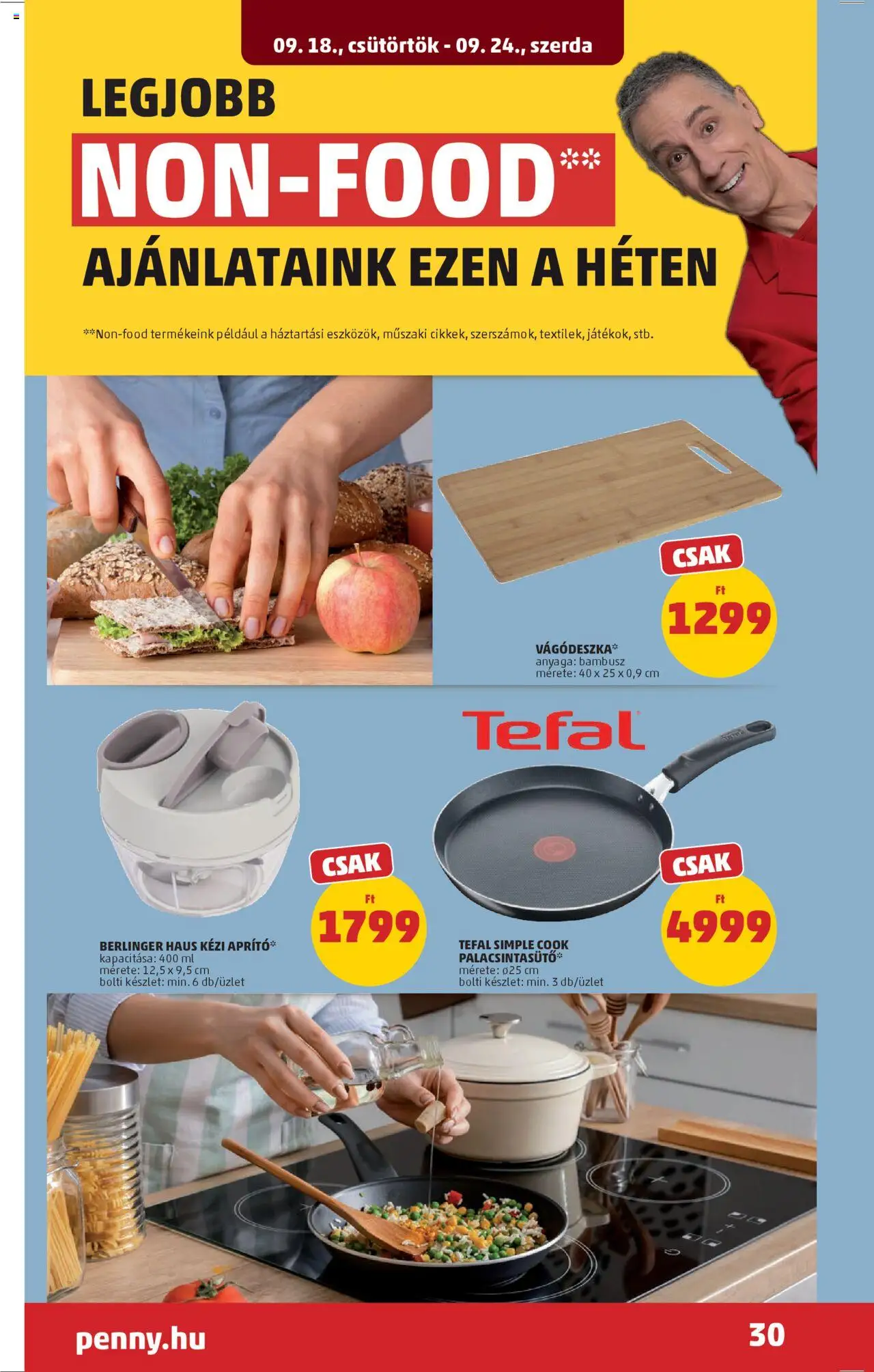 PENNY akciós ujság - amely érvényes a következő dátumtól: 18.09.2025 | Oldal: 34 | Termékek: Aprító, Tefal
