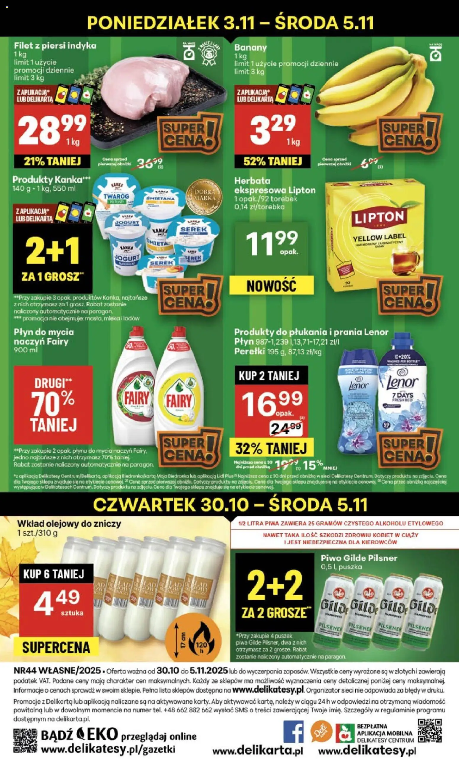Delikatesy Centrum Gazetka - Sklepy Własne od 30.10.2025 | Strona: 40 | Produkty: Piersi, Mięta, Śmietana, Fairy