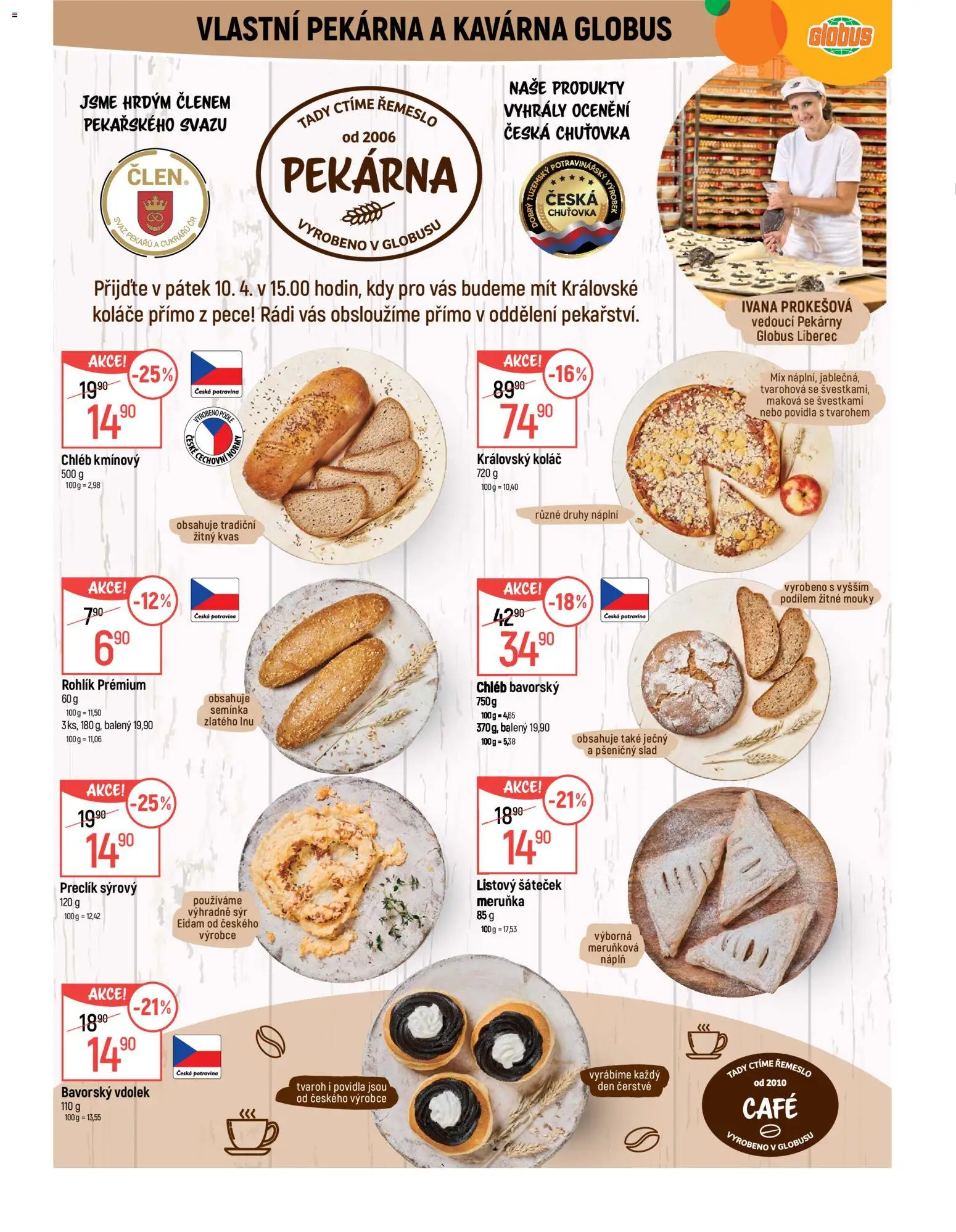 Globus leták - Liberec od 08.04.2026 | Strana: 6 | Produkty: Globus, Chléb, Rohlík, Semínka