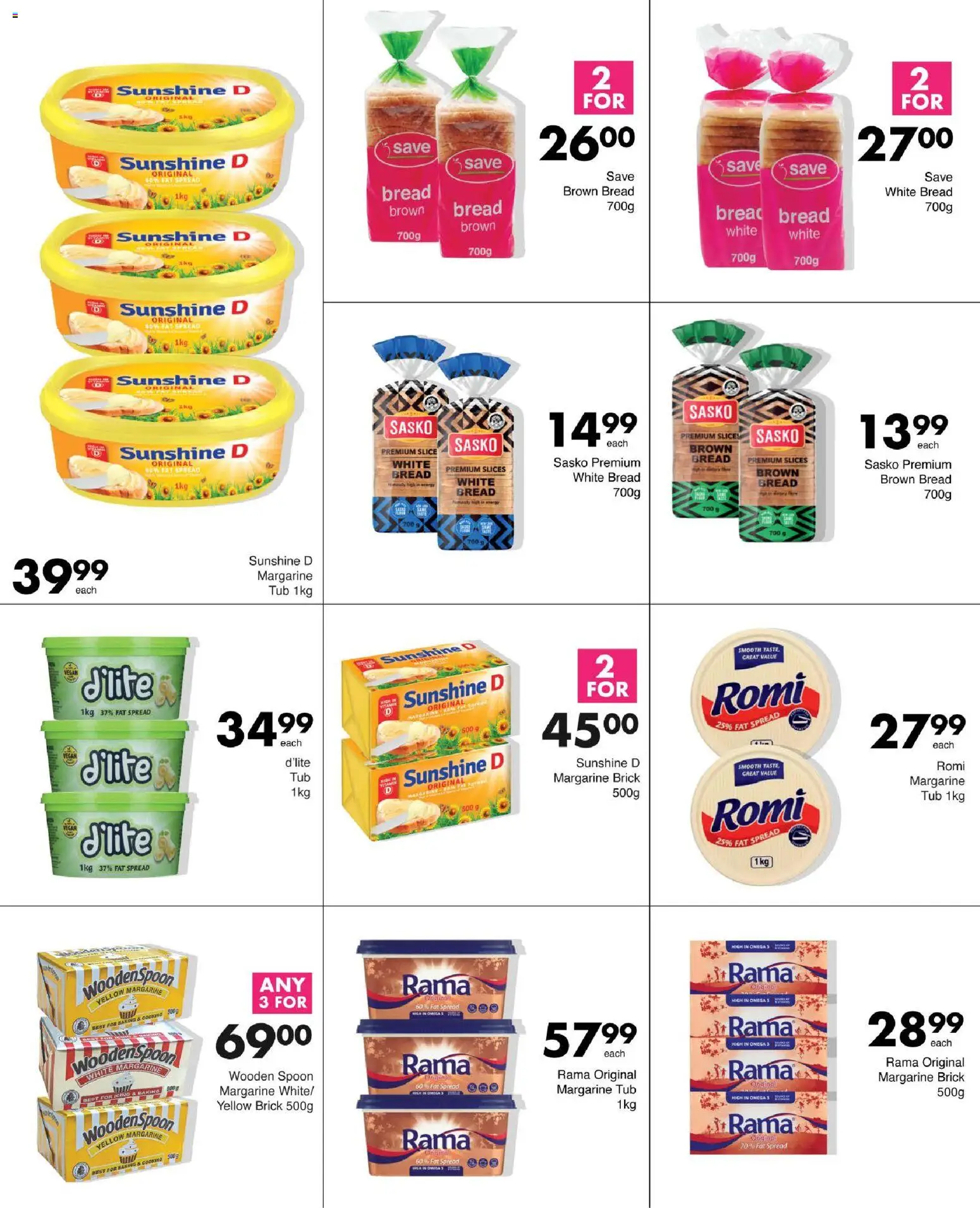 New Save catalogue – valid from 29.12.2025 | Page: 7 | Products: Bread, Margarine, Fat spread, Peach