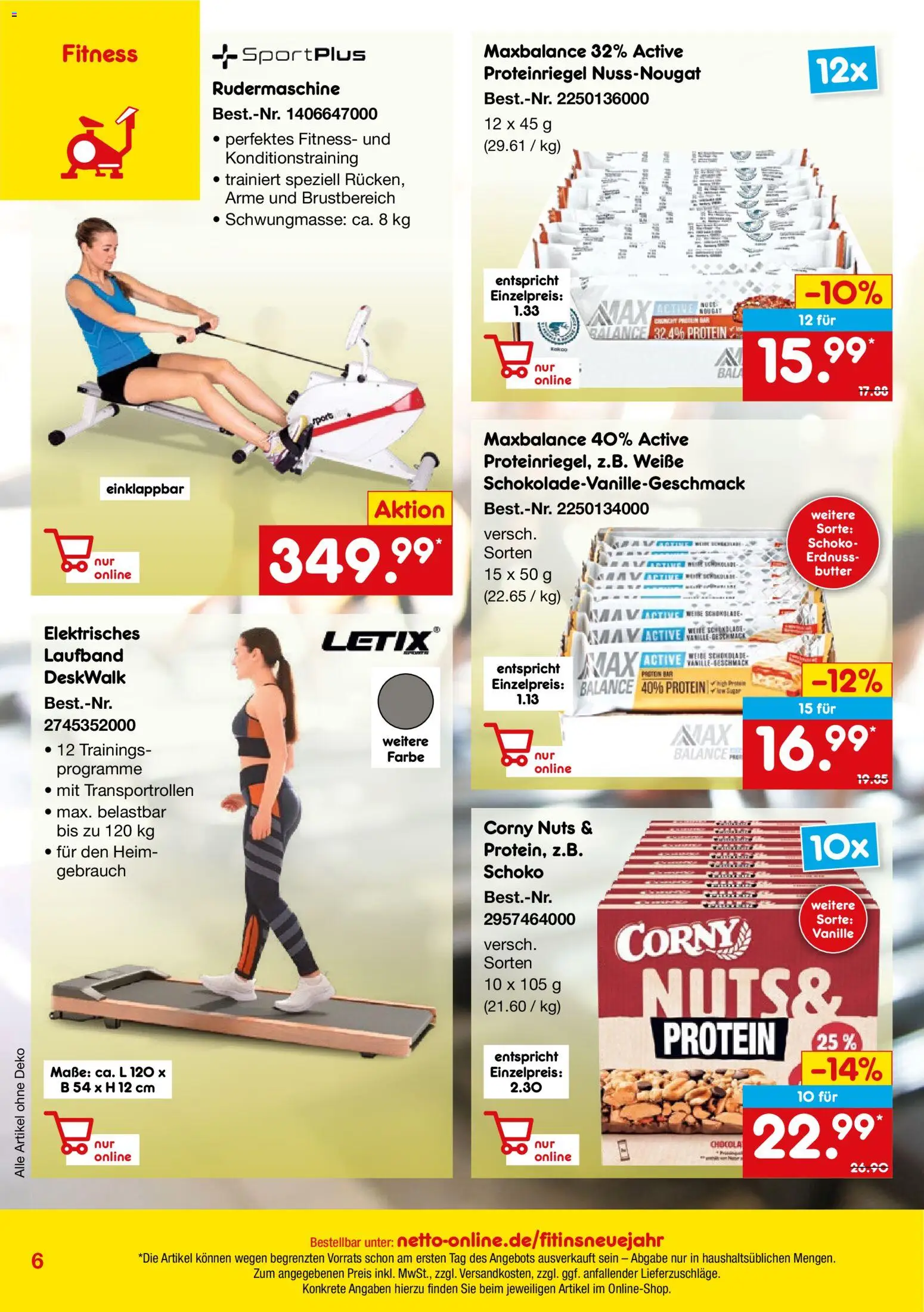 Netto Marken-Discount Online-Sonderangebote – gültig ab 01.01.2026 | Seite: 6 | Produkte: Butter, Laufband