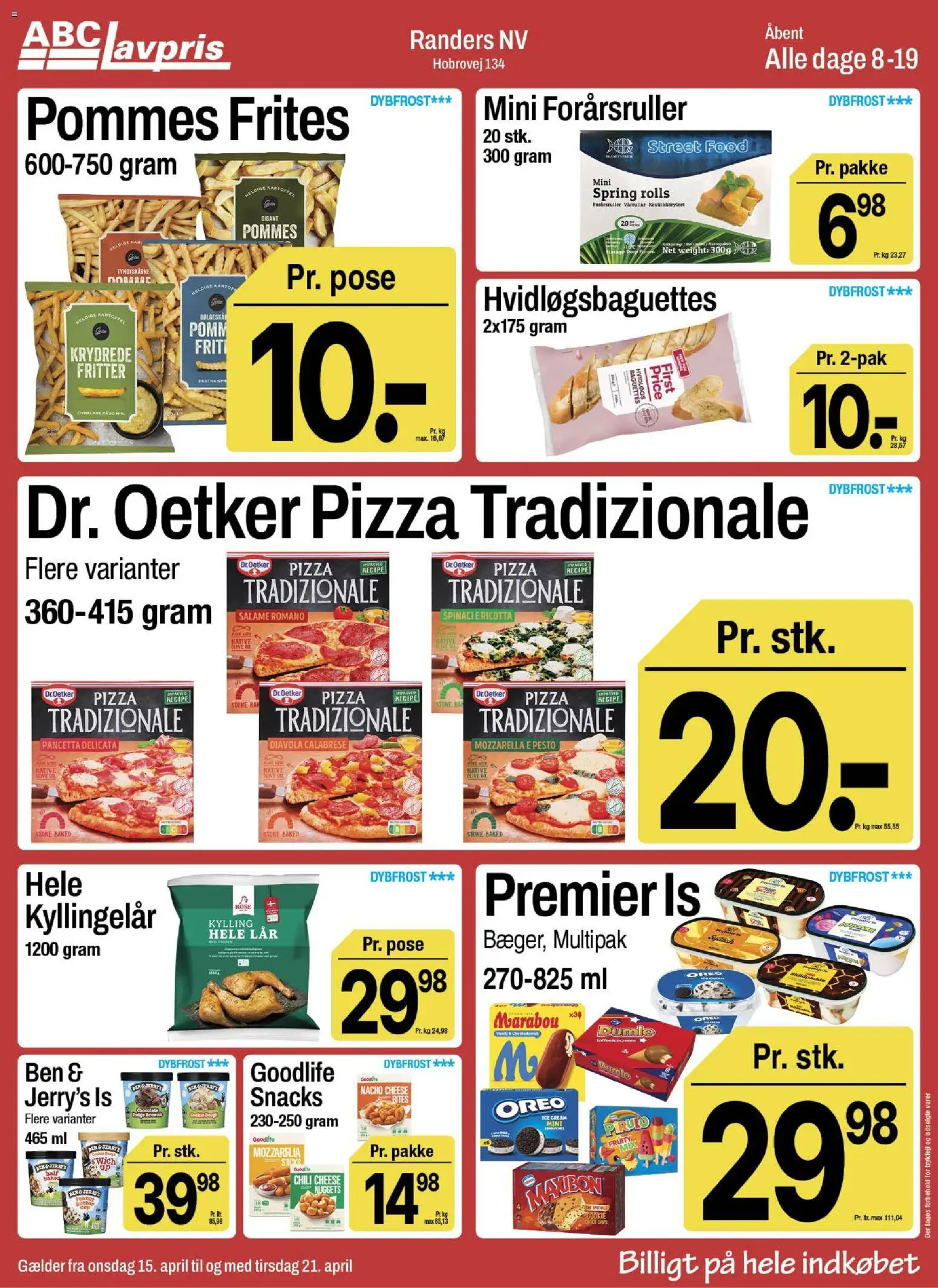 Abc Lavpris tilbudsavis – gyldig fra 15.04.2026 | Side: 5 | Produkter: Pizza, Pesto, Is, Mozzarella