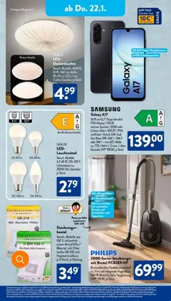 Aldi Süd Prospekt 	 ab 19.01.2026 gültig | Seite: 21 | Produkte: Philips, AEG, Staubsauger, Samsung
