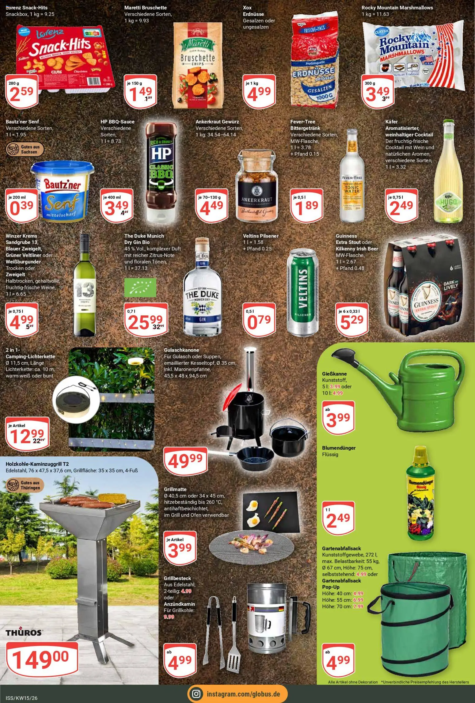 Globus Prospekt 	 – gültig ab 07.04.2026 | Seite: 9 | Produkte: Grill, Erdnüsse, Chips, Hugo