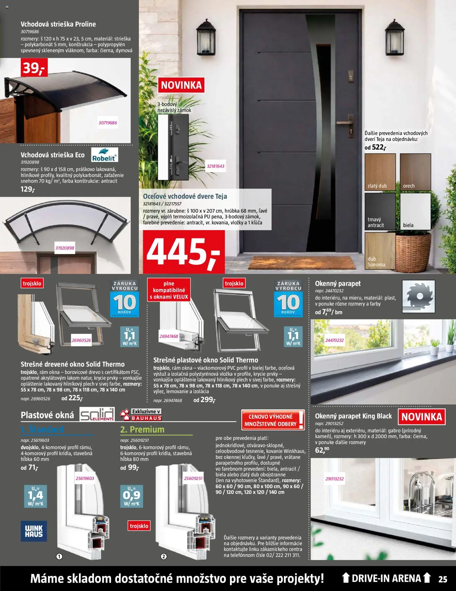 Nové Bauhaus akcie – leták je platný od 09.03.2026 | Strana: 25 | Produkty: Kovanie, Rám, Vchodové dvere, Dvere