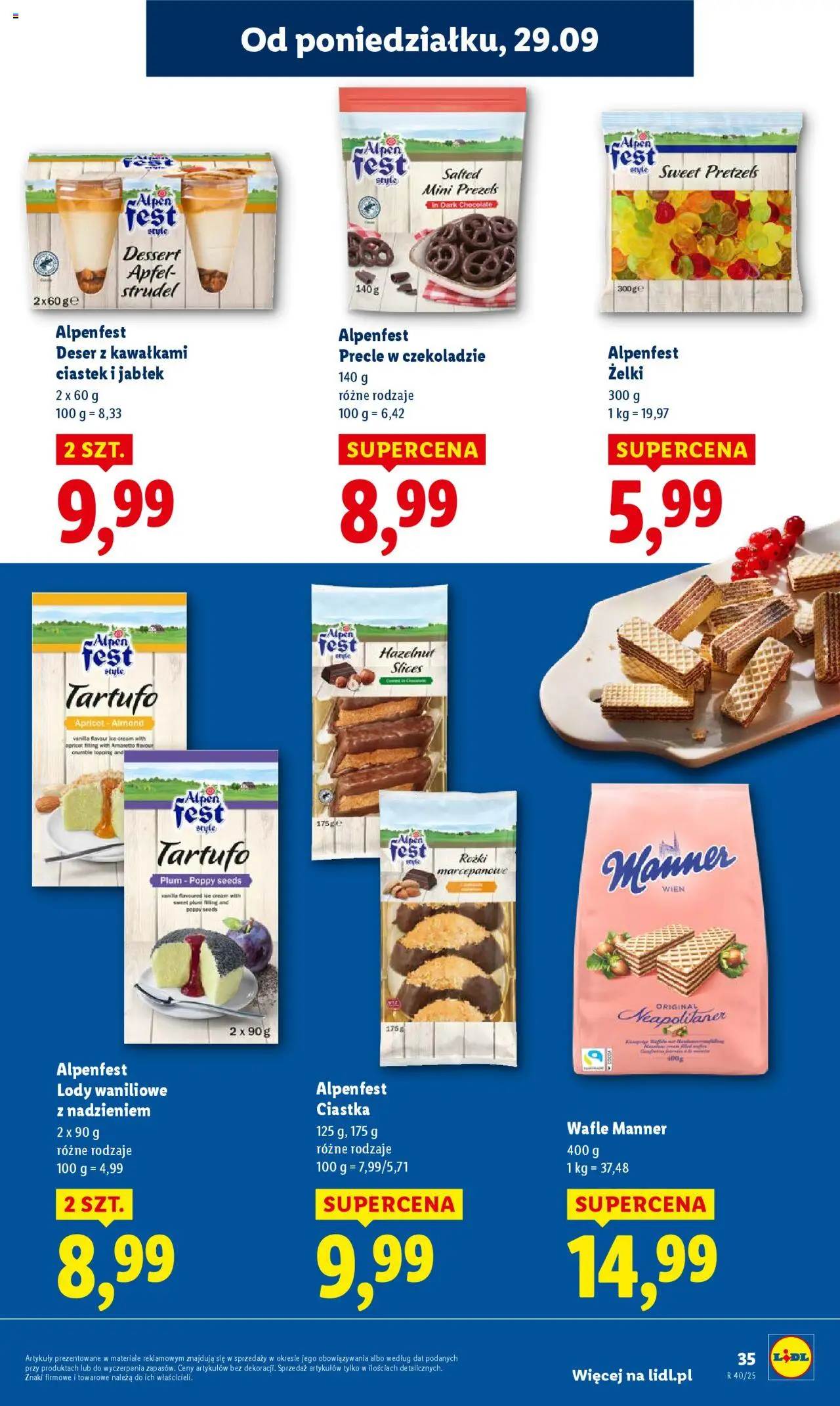Lidl Gazetka od 29.09.2025 | Strona: 37 | Produkty: Żelki, Lody waniliowe, Amaretto, Lody