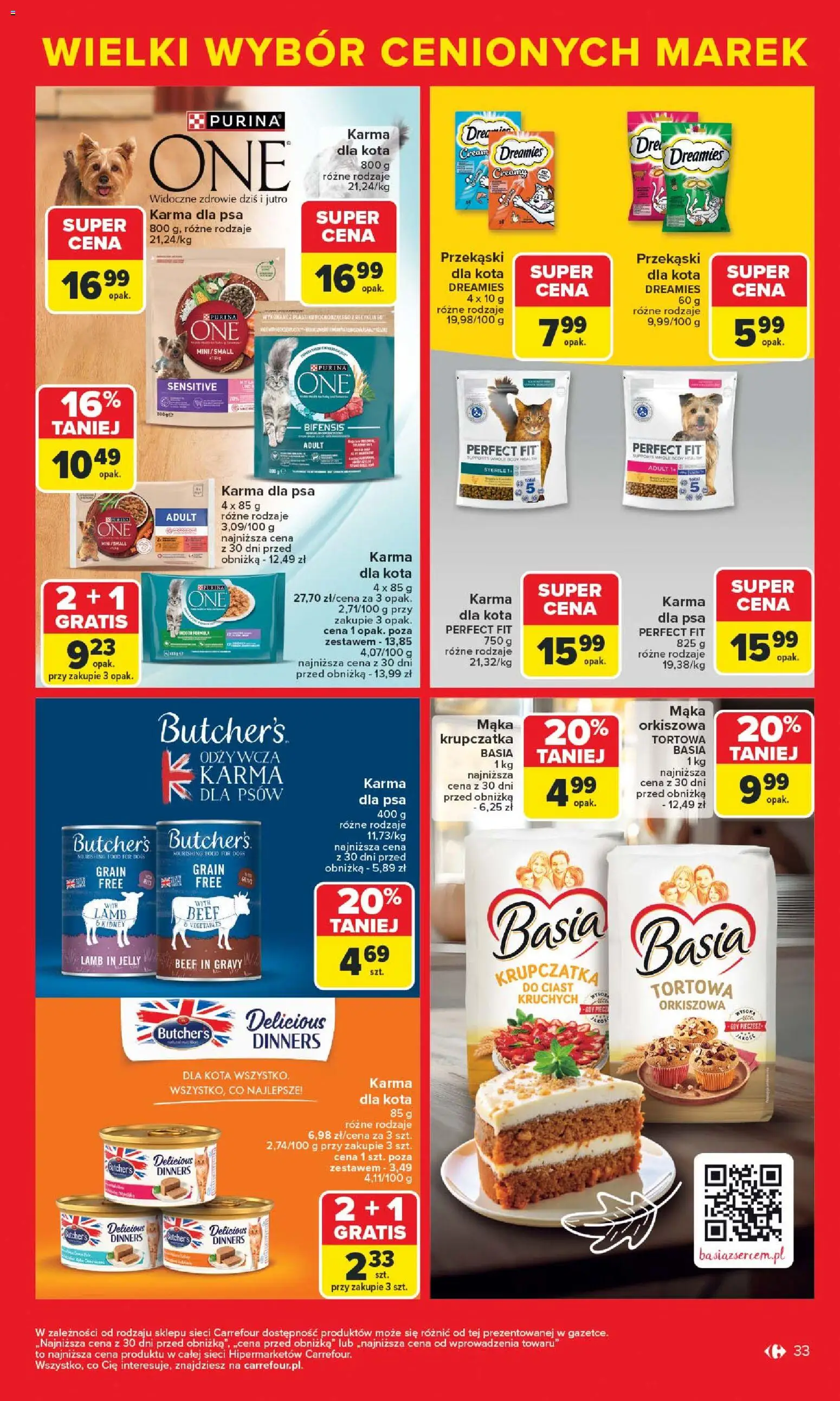 Carrefour Gazetka - Markowe atrakcje cenowe od 27.10.2025 | Strona: 35 | Produkty: Karma dla kota, Karma dla psa, Body, Mąka orkiszowa