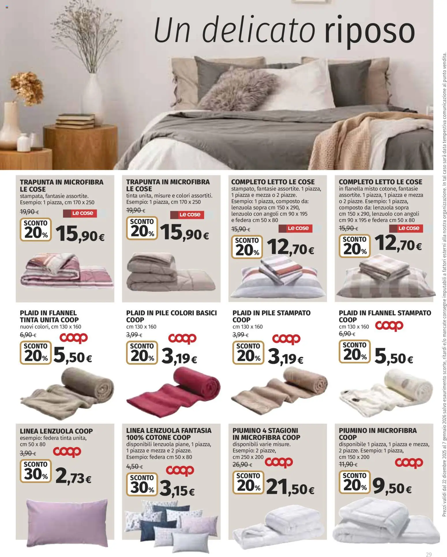 Volantino COOP del 22.12.2025 | Pagina: 29 | Prodotti: Pile, Data, Letto, Federa