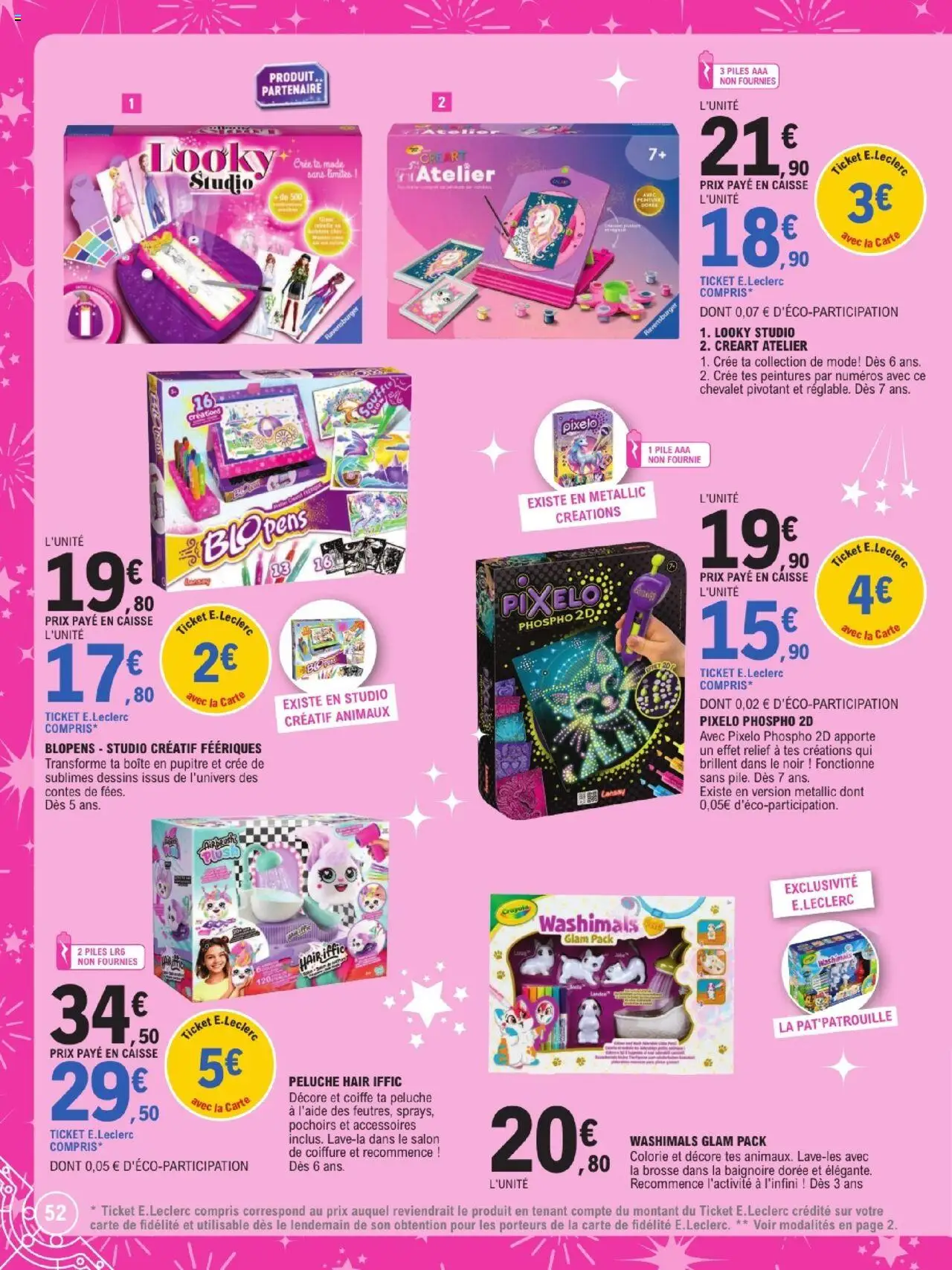 {H1} | Page: 52 | Produits: Peluche, Chevalet, Brosse, Baignoire