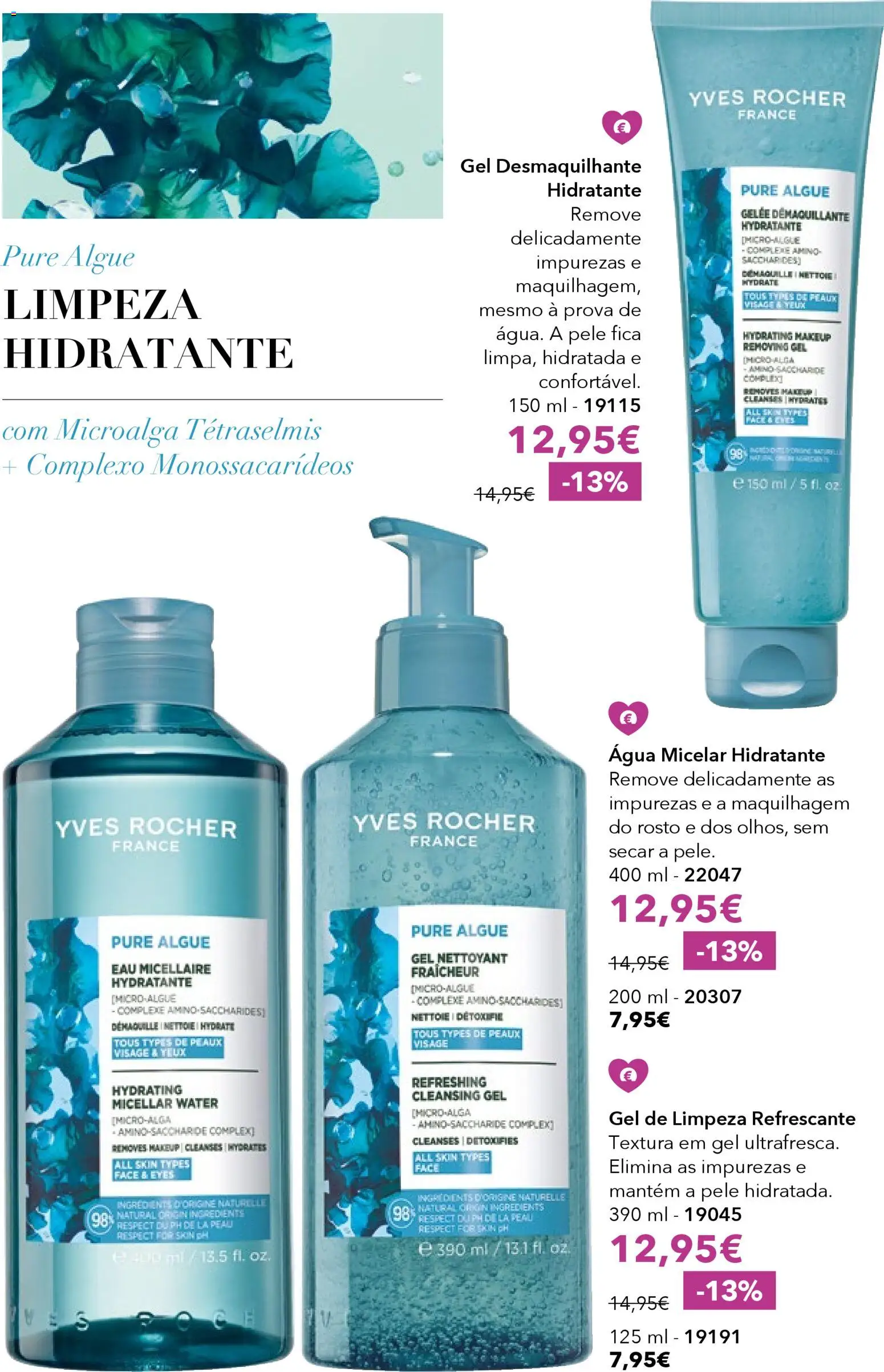 Yves Rocher catálogo 5 │ válido de 31.03.2026 | Página: 36 | Produtos: Agua, Água micelar, Maquilhagem, Gel de limpeza