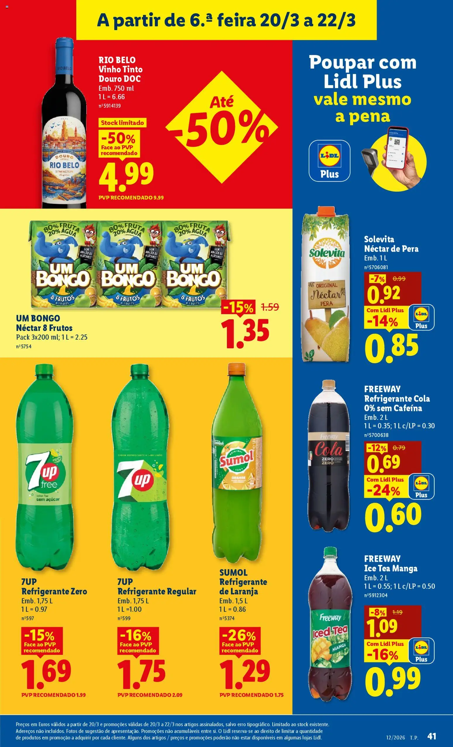 Lidl folheto │ válido de 16.03.2026 | Página: 41 | Produtos: Agua, Açúcar, Soda, Vinho tinto