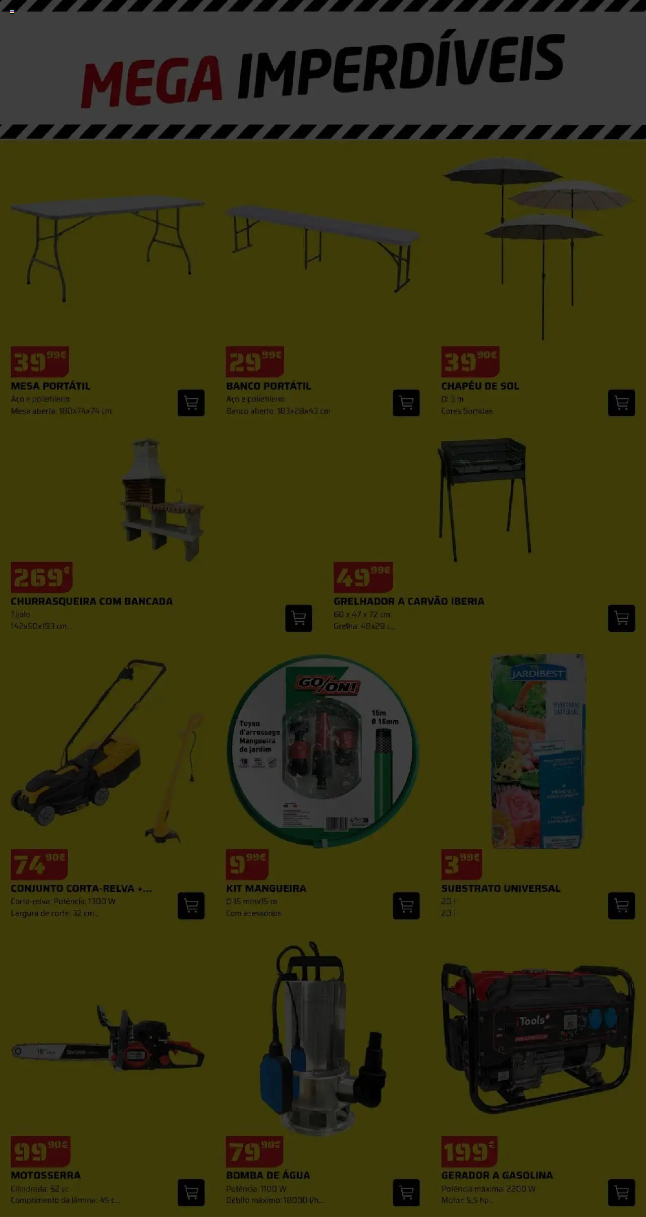 BricoMarché - Mega Imperdíveis - 4p - anadia │ válido de 31.07.2025 | Página: 2 | Produtos: Chapéu, Banco, Mesa, Mangueira