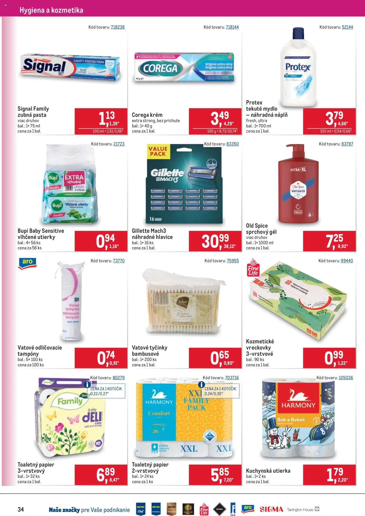Nové Metro akcie – leták je platný od 10.12.2025 | Strana: 34 | Produkty: Old Spice, Toaletný papier, Mydlo, Krém
