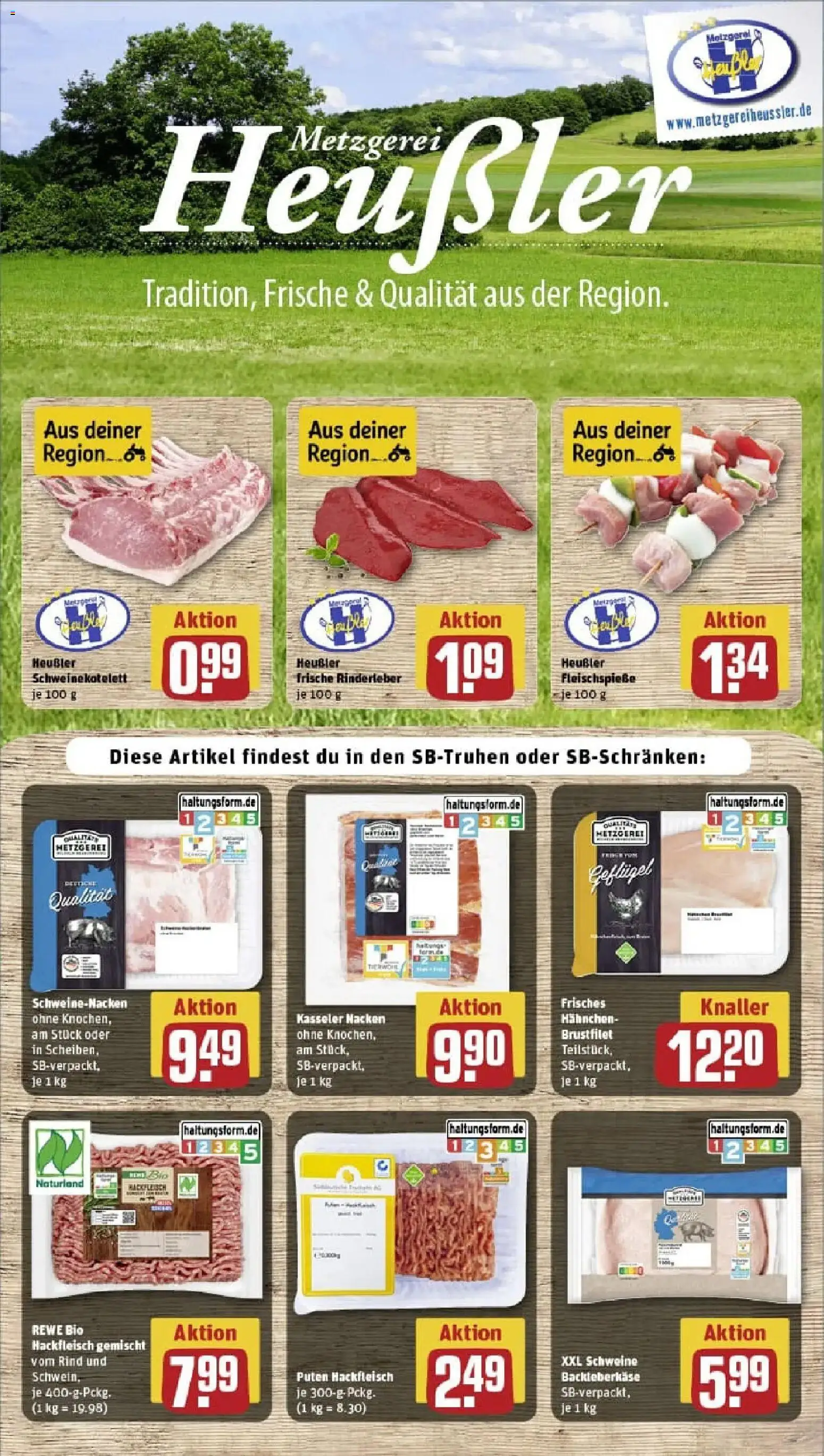 Rewe prospekt Lonsee	 – gültig ab 11.01.2026 | Seite: 10 | Produkte: Hahnchen, Schweinenacken, Kasseler nacken, Hackfleisch