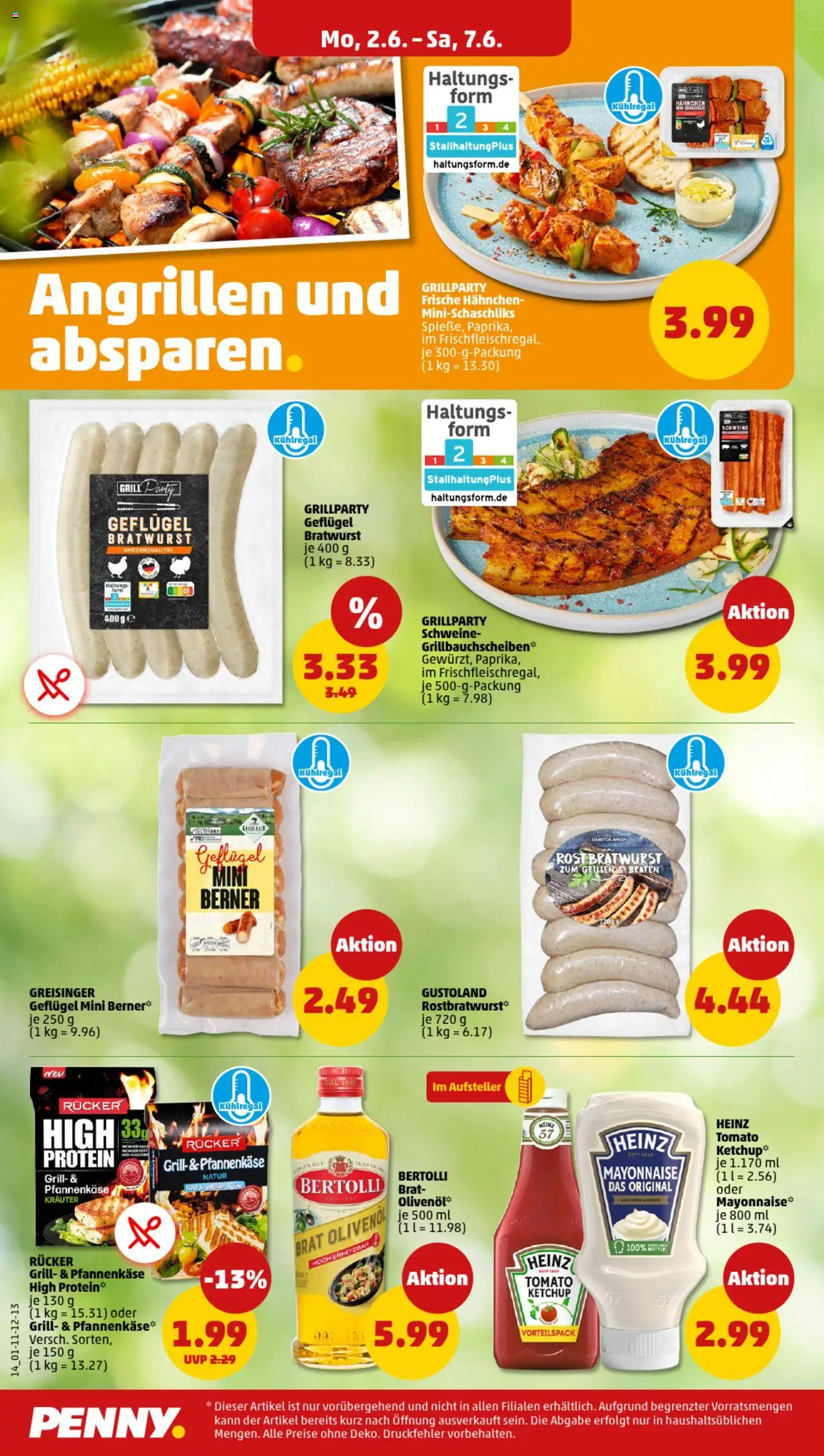 Penny Prospekt 	 - gültig ab dem 02.06.2025 | Seite: 14 | Produkte: Grill, Hahnchen, Mayonnaise, Ketchup