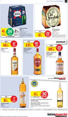Intermarché - Prévisualisation de WHISKY IRISH PADDY, 40% vol. 1 l valide à partir de 13.11.2025 | Page: 33 | Produits: Goudale, Biere blonde la goudale, Bière blonde, Bière