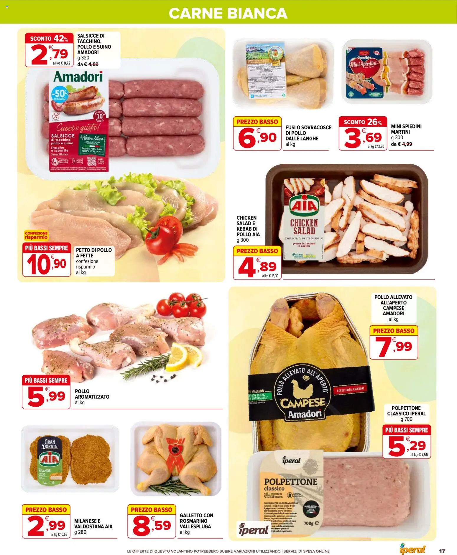 Volantino Iperal del 25.03.2026 | Pagina: 17 | Prodotti: Rosmarino, Tacchino, Padella, Spiedini
