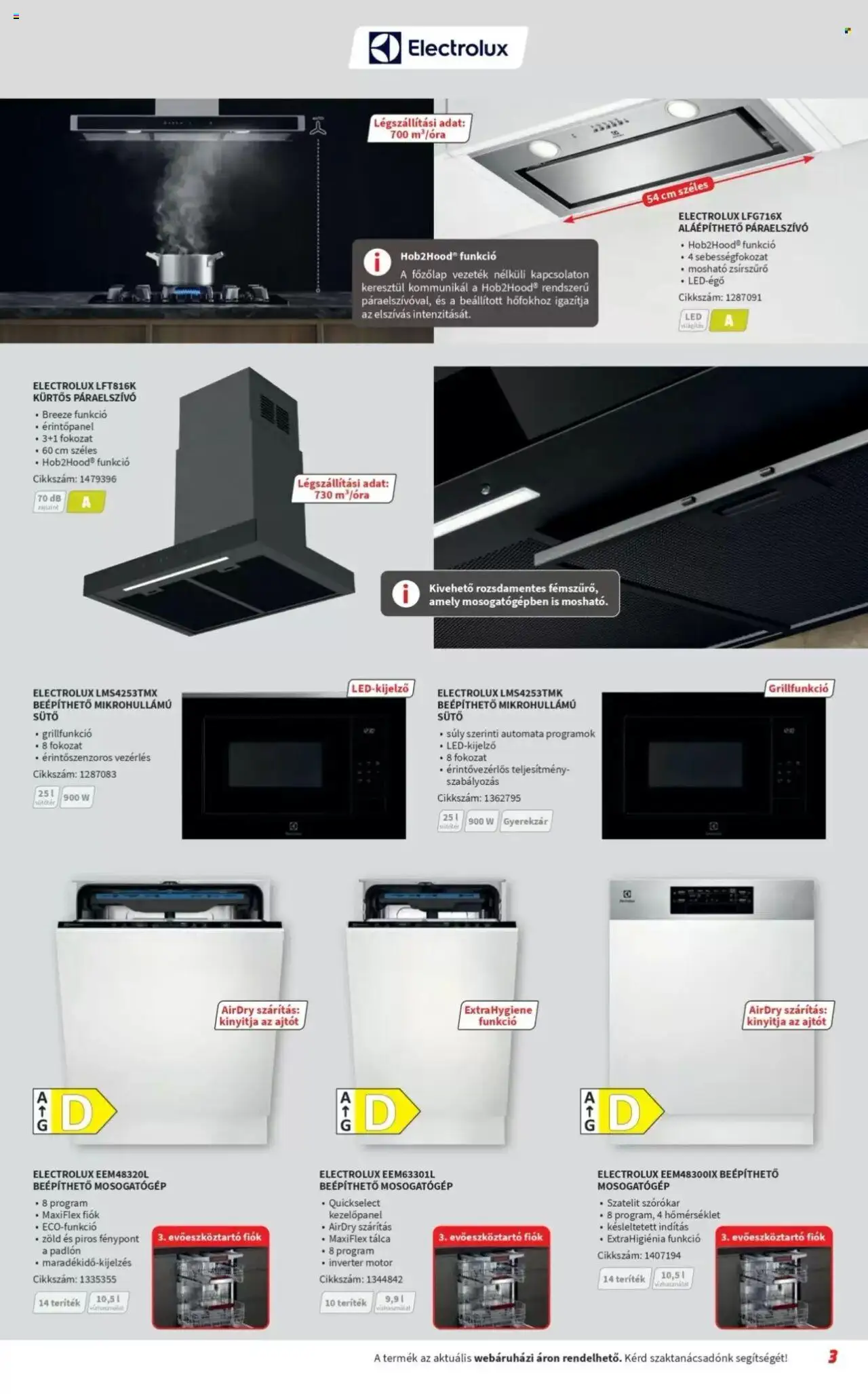 Media Markt akciós ujság - amely érvényes a következő dátumtól: 03.10.2025 | Oldal: 3 | Termékek: Evőeszköztartó, Páraelszívó, Mikrohullámú sütő, Mosogatógép