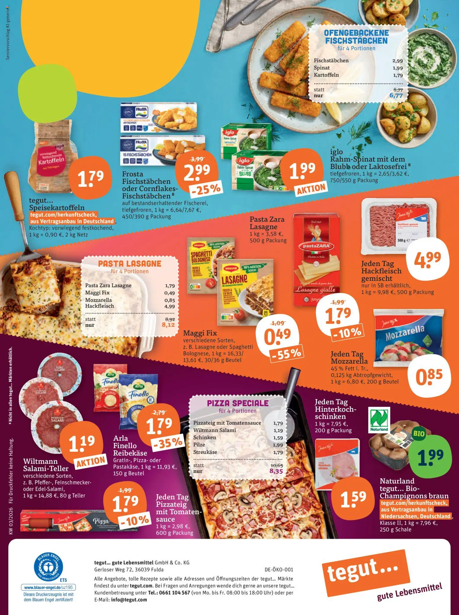 Tegut Prospekt – gültig ab 16.01.2026 | Seite: 23 | Produkte: Maggi, Iglo, Kartoffeln, Reibekase