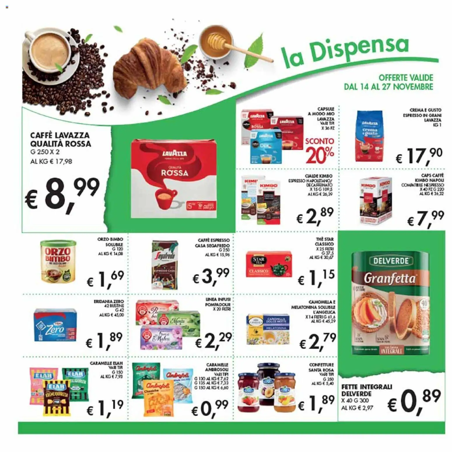 Volantino Coal del 14.11.2025 | Pagina: 18 | Prodotti: Crema, Caffè, Caramelle, Lavazza