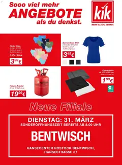 Kik Neueröffnung Bentwisch ab 31.03.2026 gültig