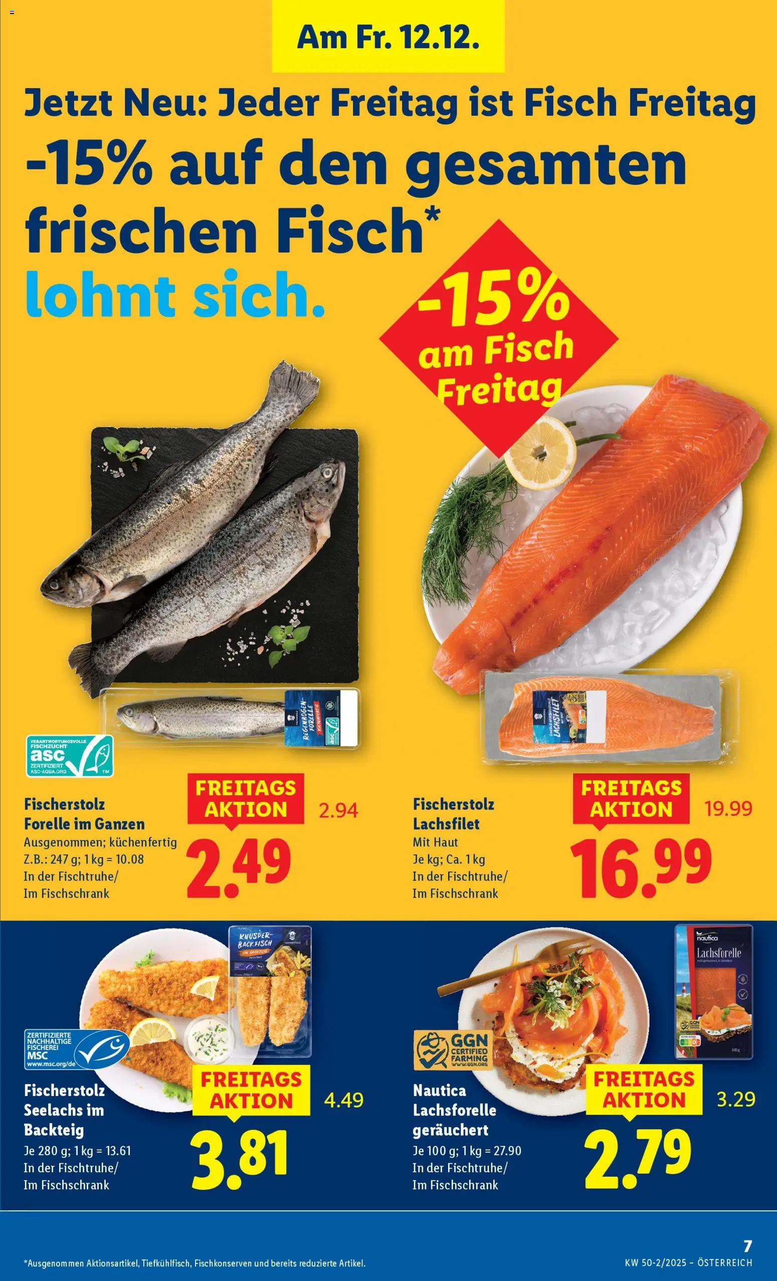 Lidl Flugblatt - Oberpullendorf, Güssing, Oberwart gültig ab 11.12.2025 | Seite: 9 | Produkte: Fisch